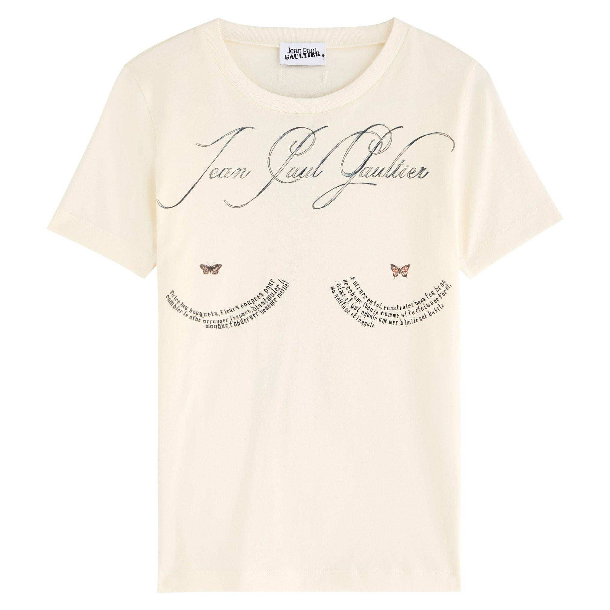 OFF WHITE - Jean Paul Gaultier - COTTON BABY TEE SHIRT PRINTED