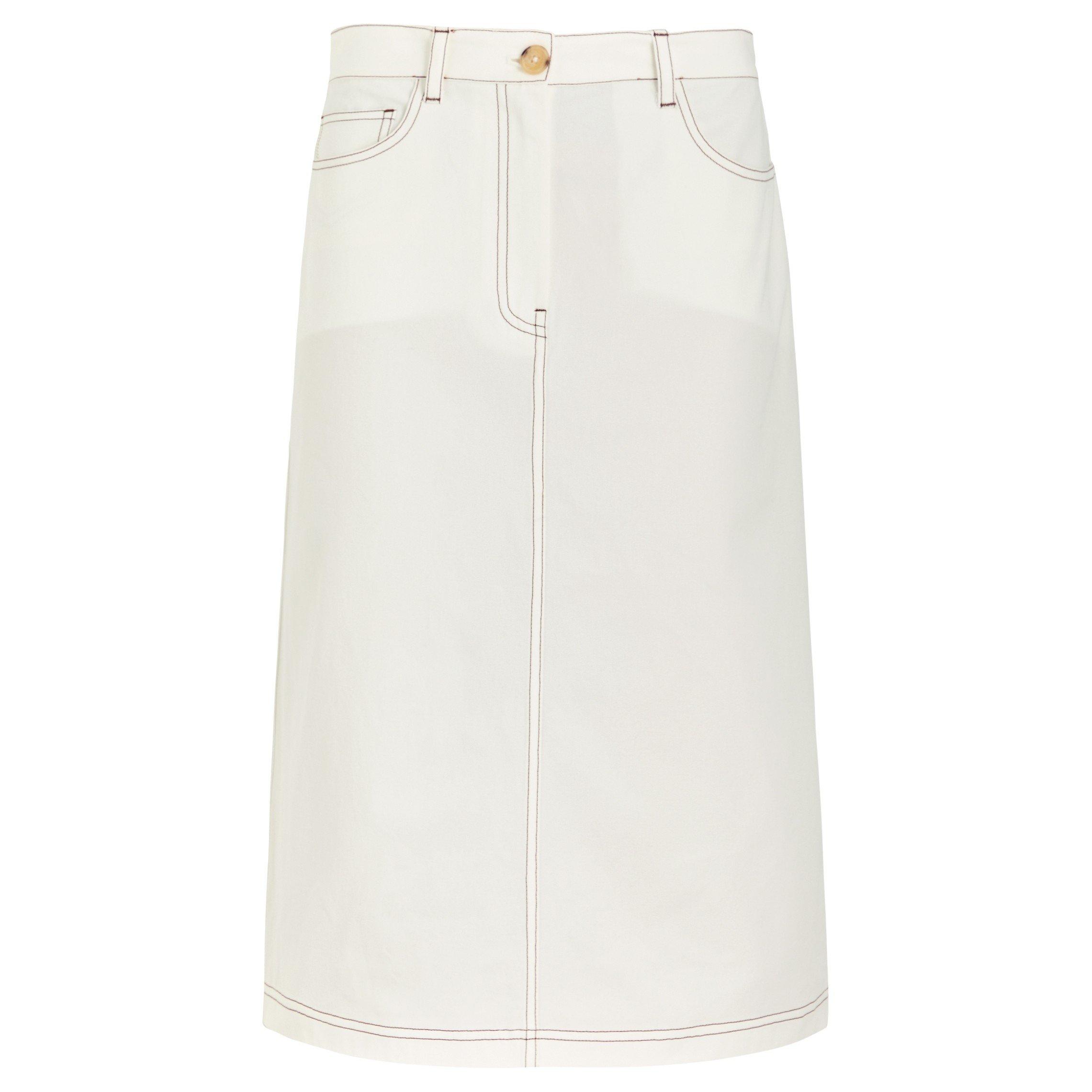 WHITE - Toteme - TUMBLED COTTON MIDI SKIRT