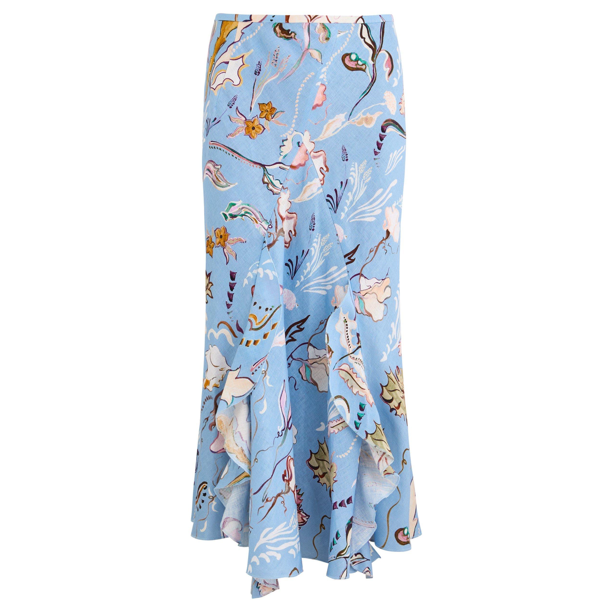 BLUE AND OTHER - Dorothee Schumacher - SS FLORAL POWER SKIRT