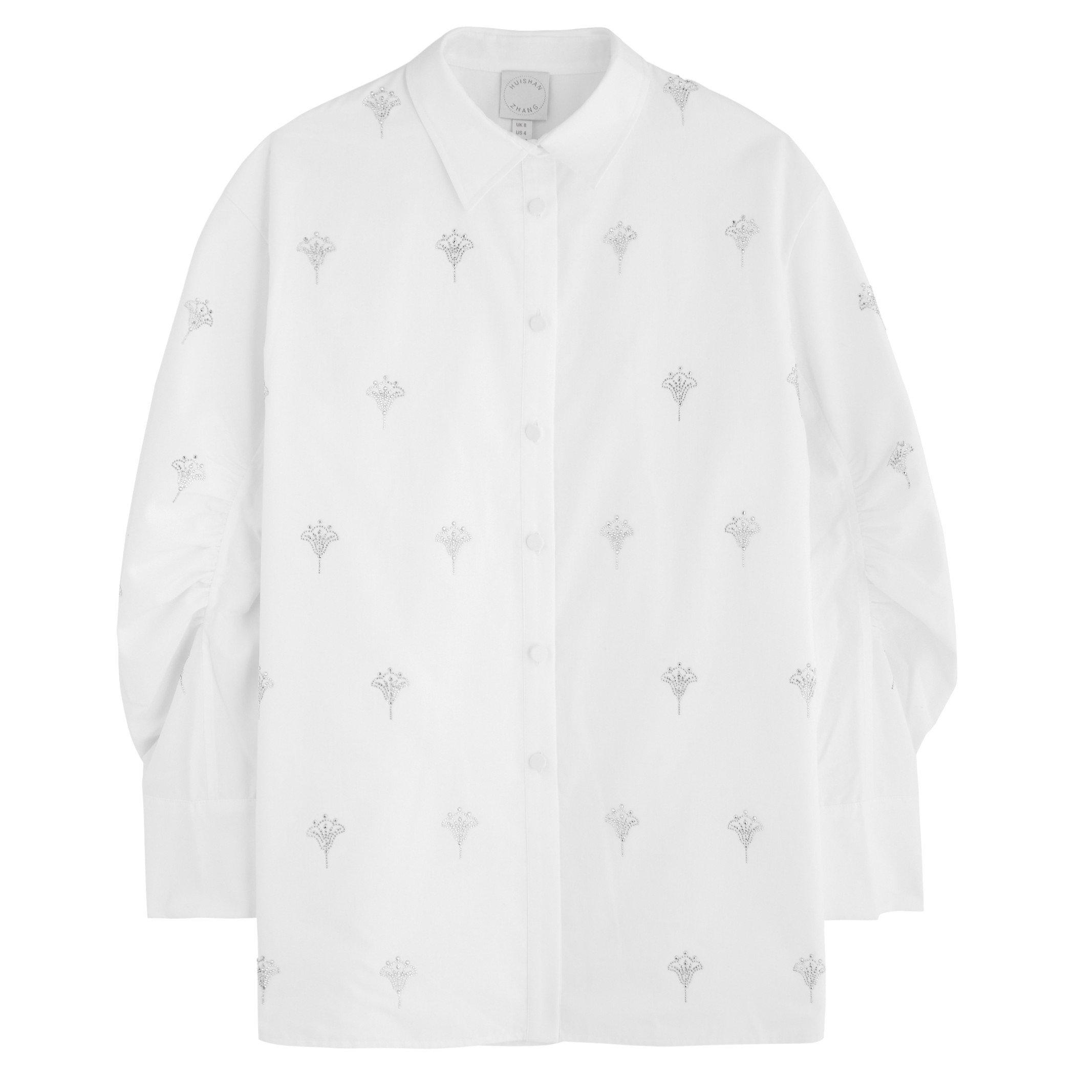 WHITE - Huishan Zhang - SB LS HUGO EMB SHOW SHIRT
