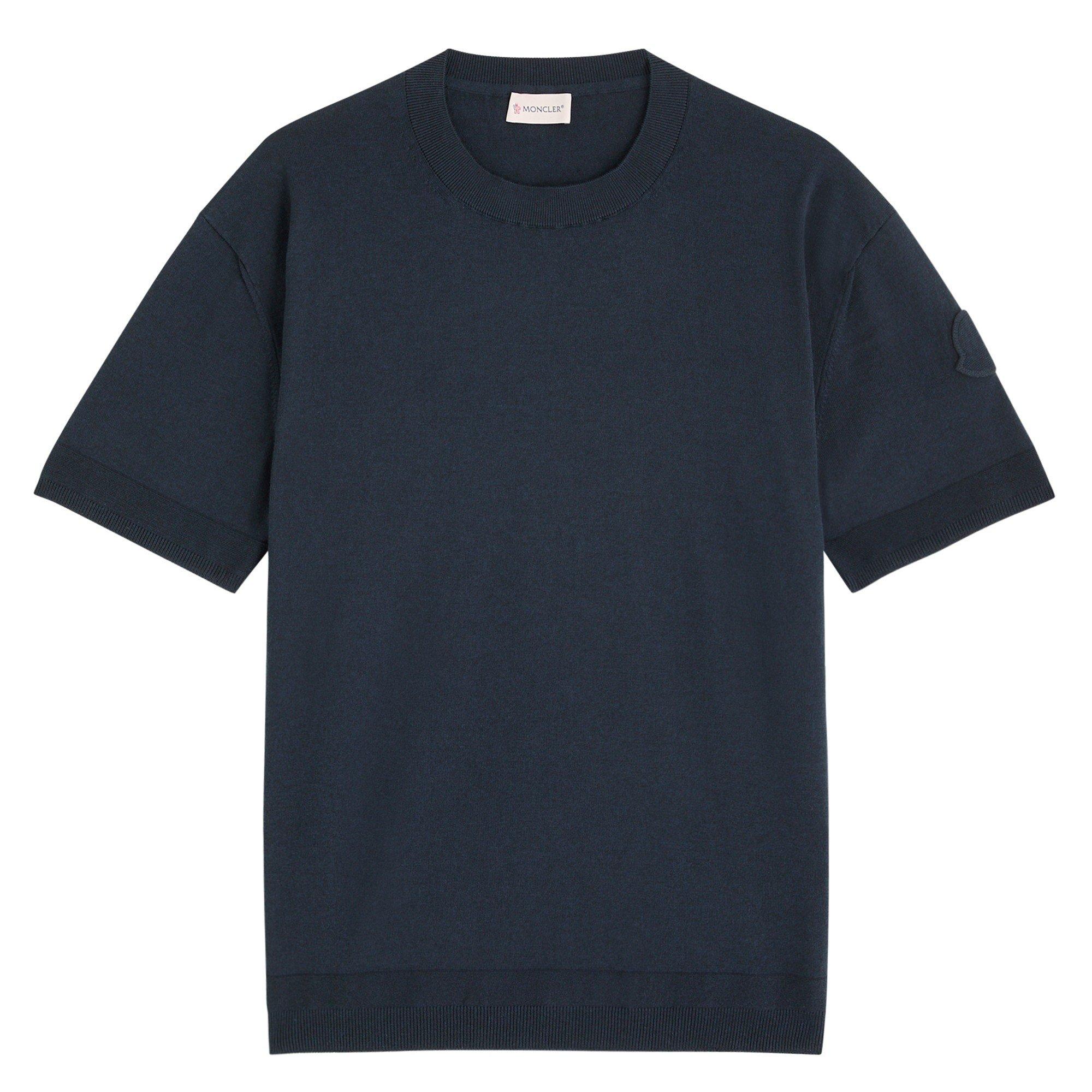 NAVY - Moncler - MON SS KNITTED TEE - 1