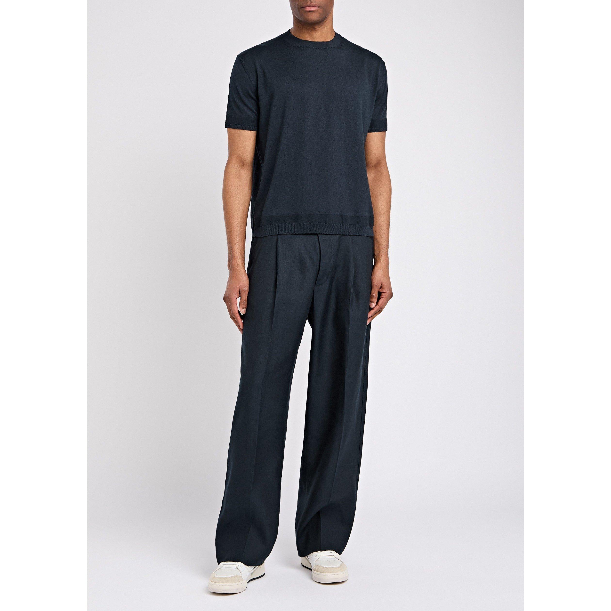 NAVY - Moncler - MON SS KNITTED TEE - 5
