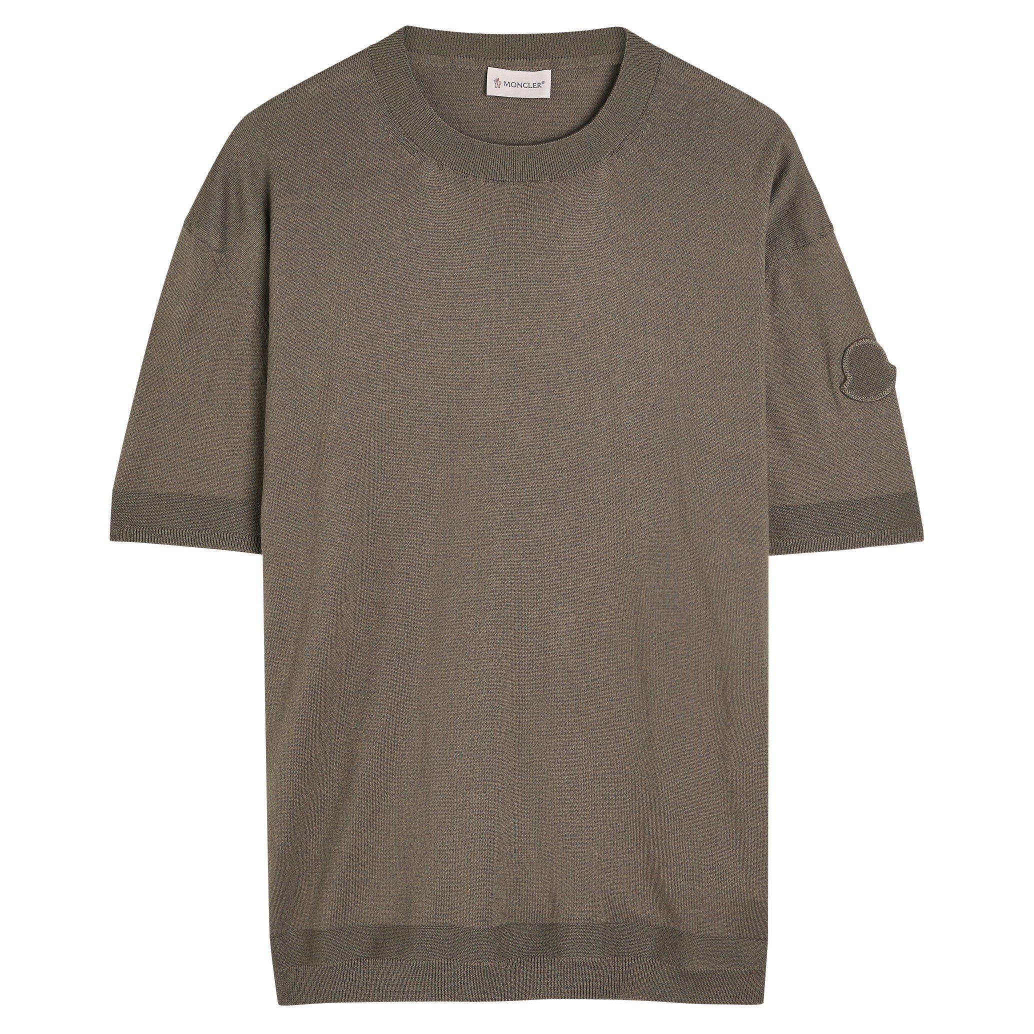 KHAKI - Moncler - MON SS KNITTED TEE - 1