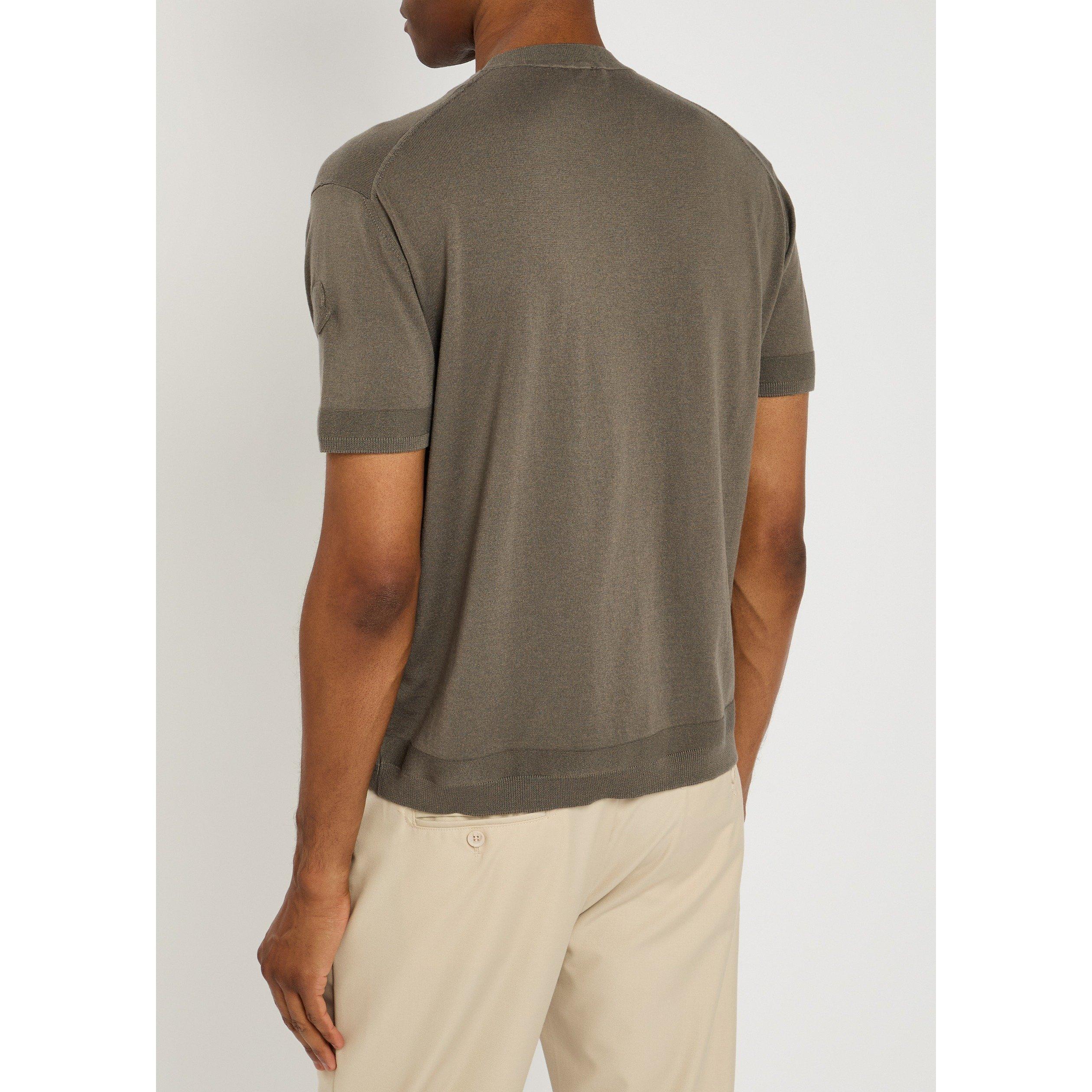 KHAKI - Moncler - MON SS KNITTED TEE - 3