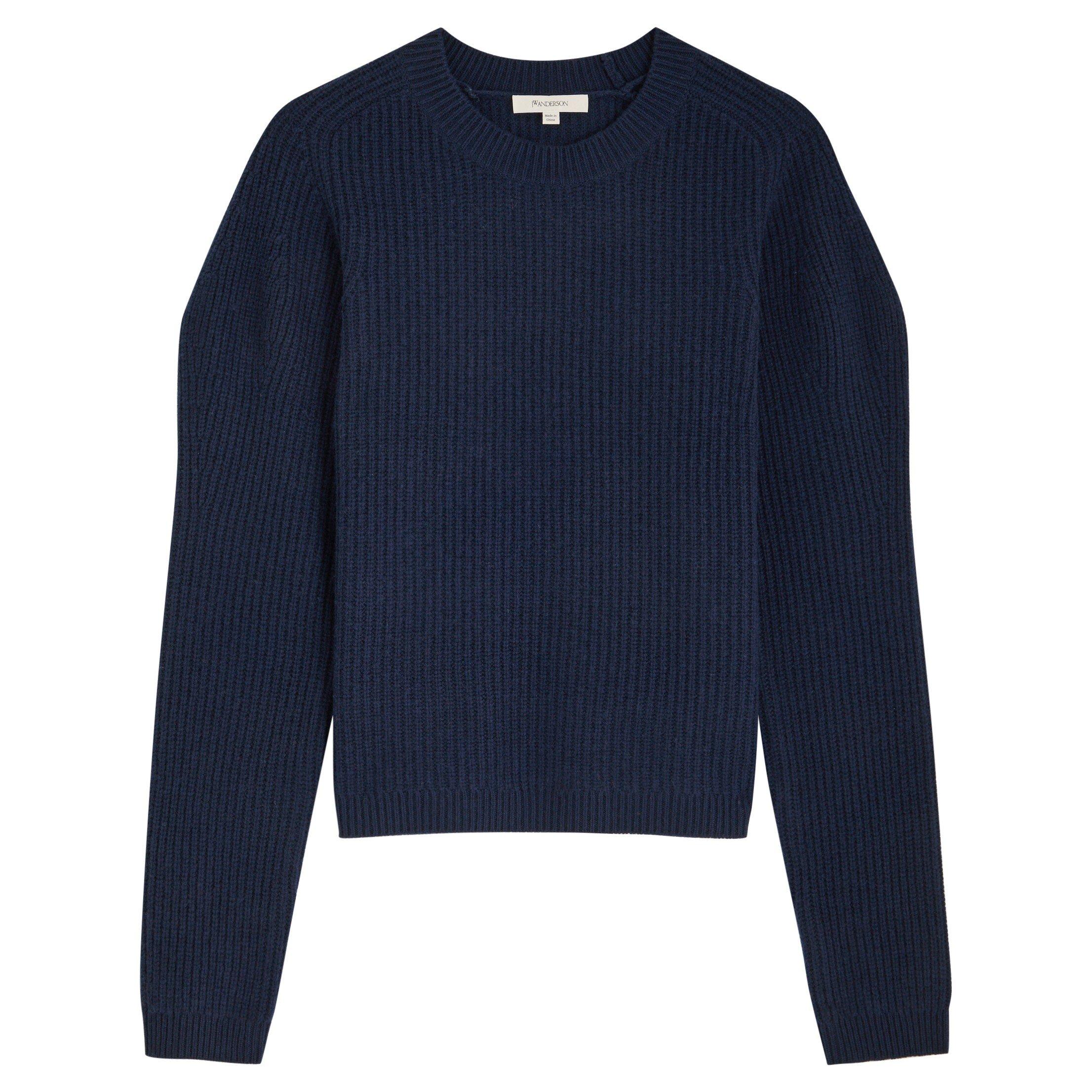 NAVY - JW Anderson - PUFF SLEEVE JUMPER