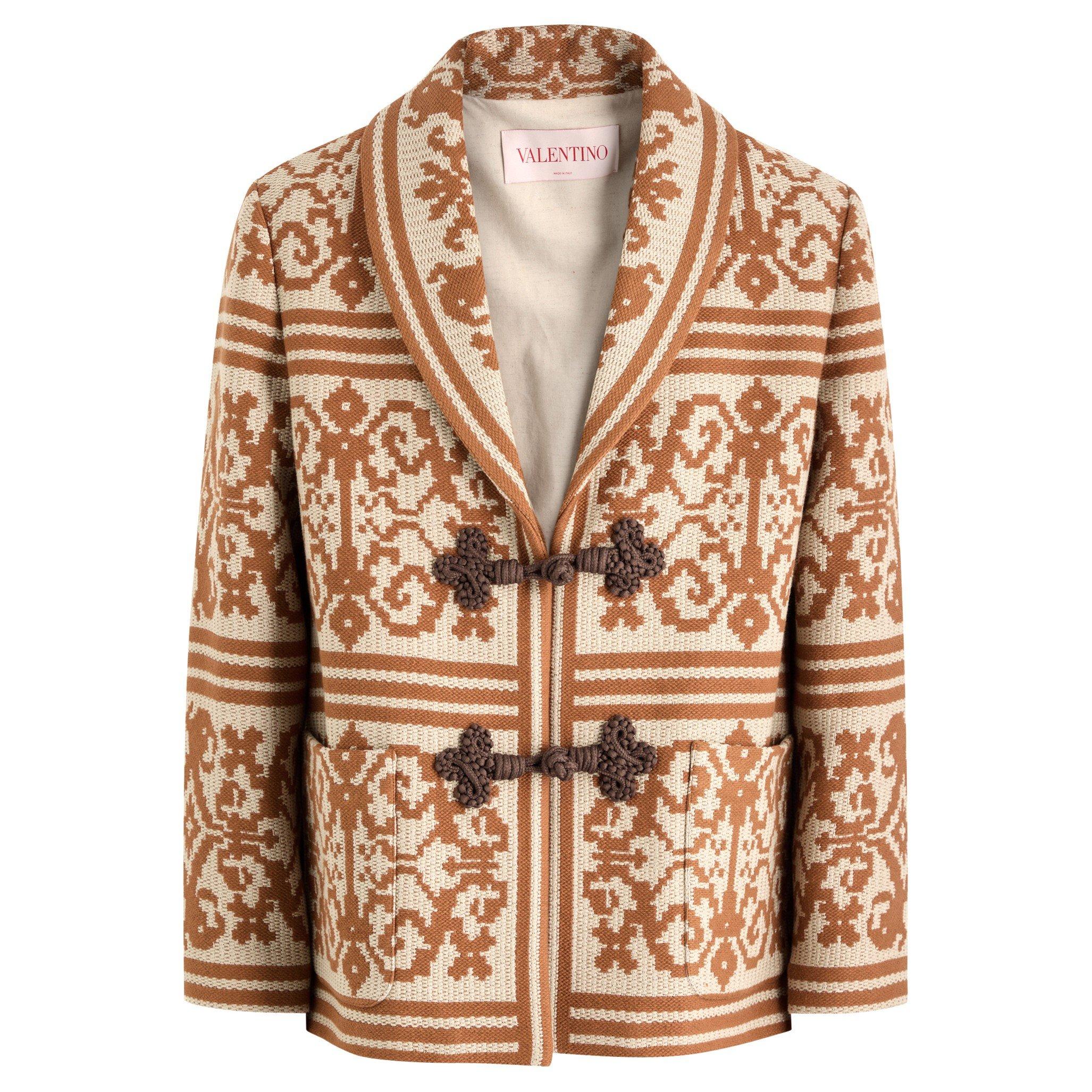 BROWN - Valentino - VAL TOGGLE CARDIGAN