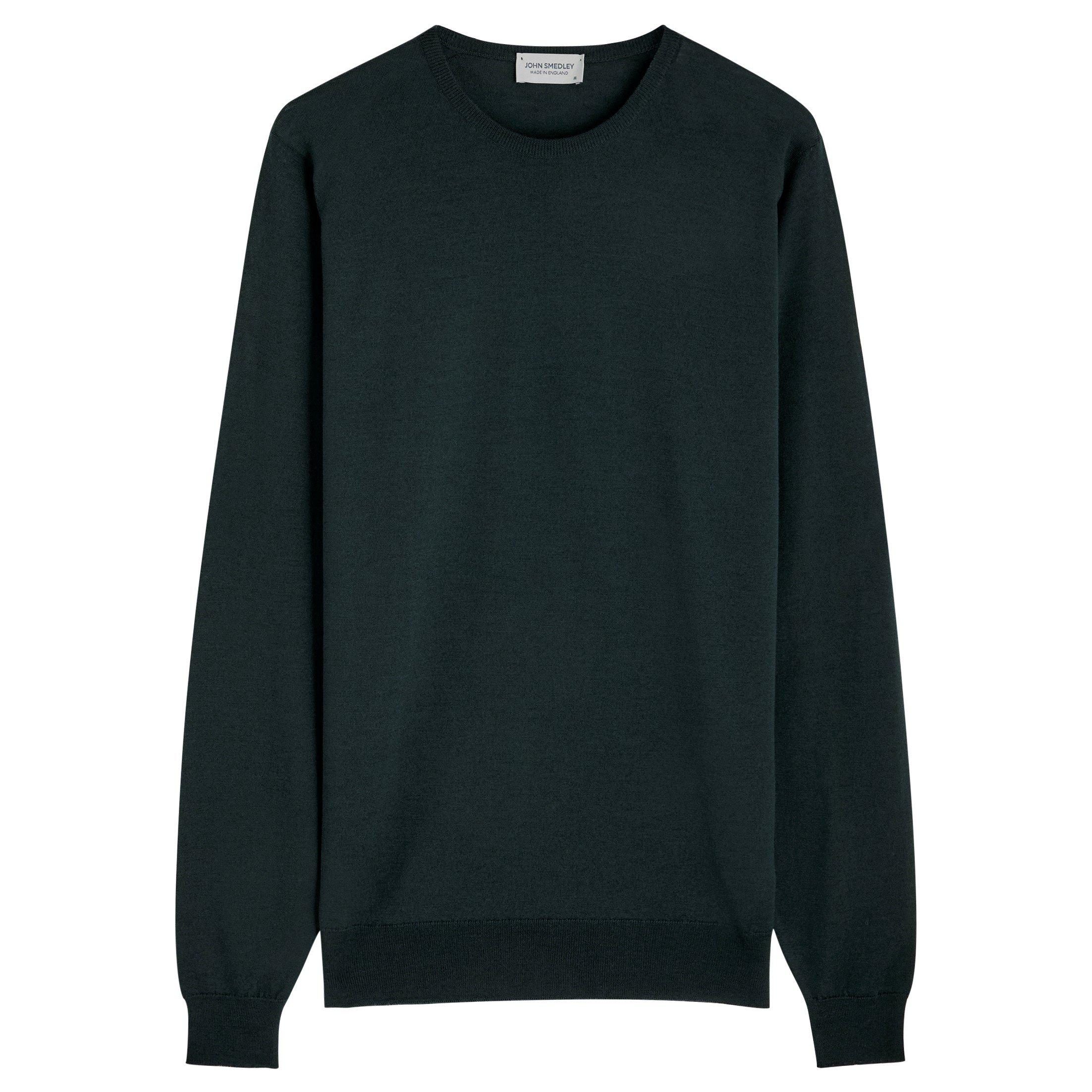 DARK GREEN - John Smedley - SMED KNIT CREW LS