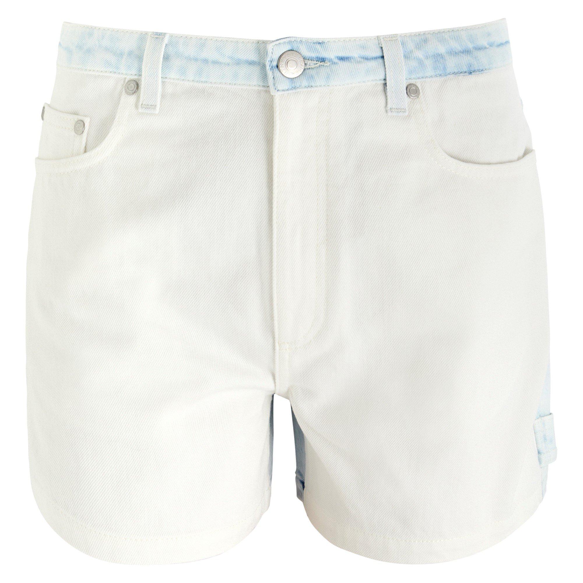 WHITE AND OTHER - Stella McCartney - BLUE WHITE DENIM SHORT