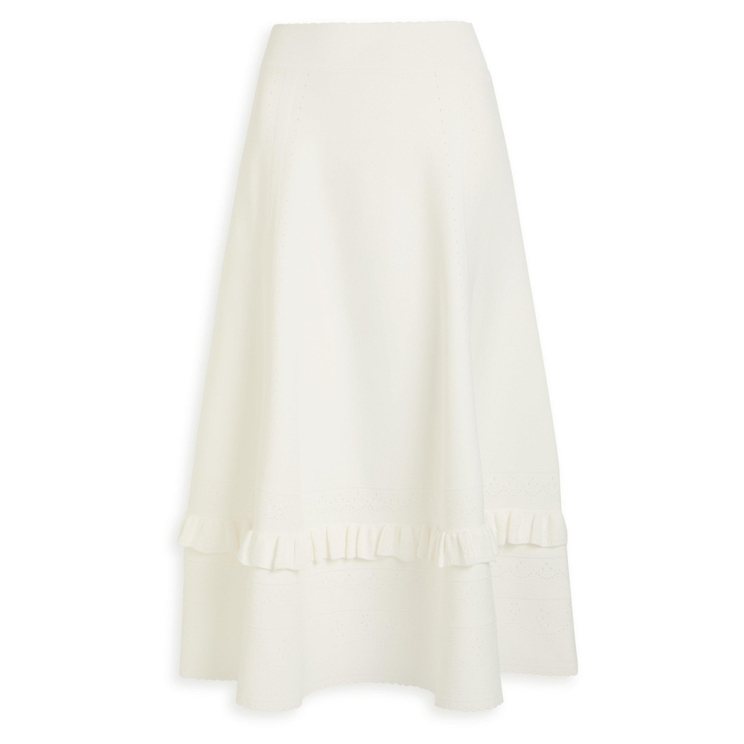 SS POINTELLE KNIT SKIRT