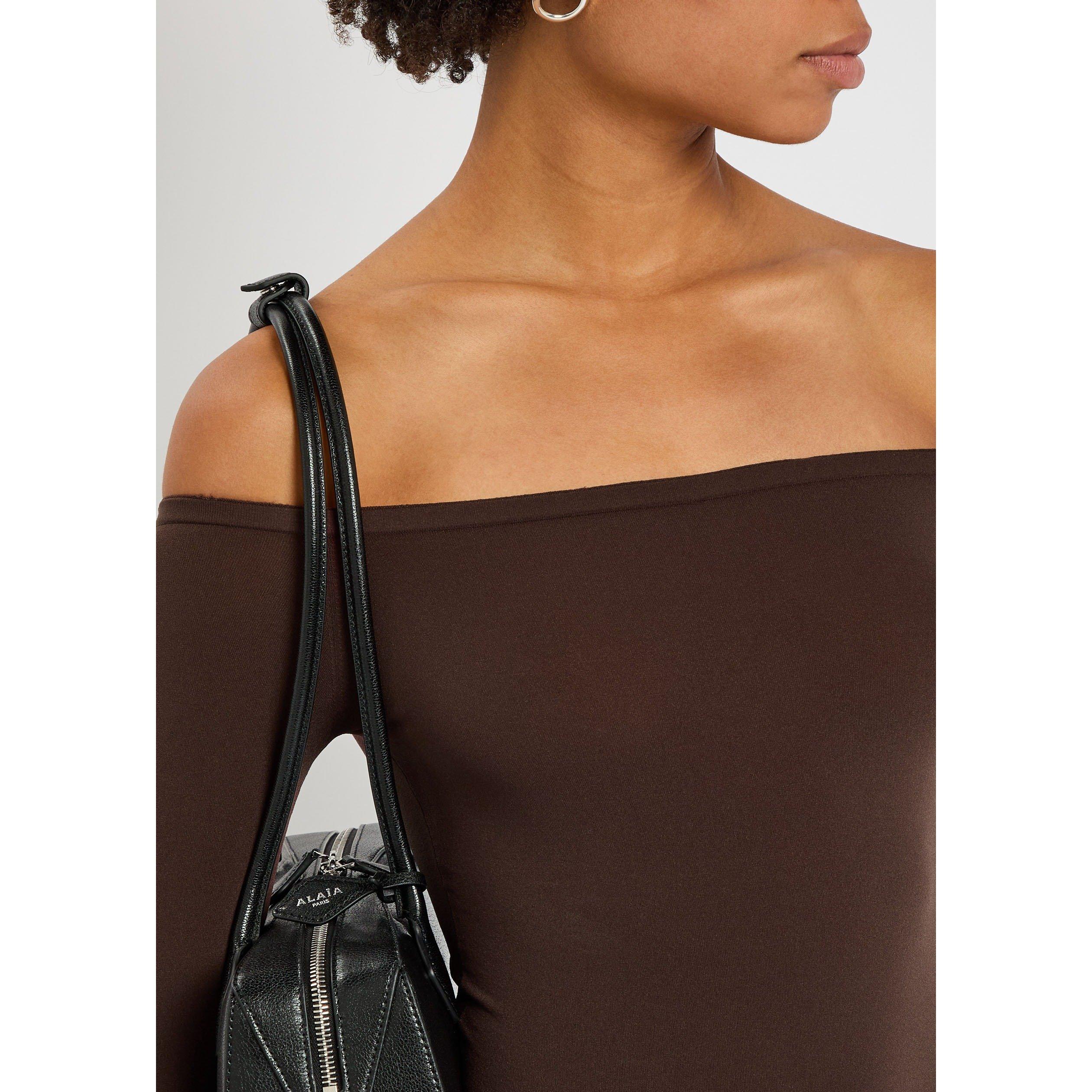 BROWN - Alaia - OFF SHOULDER BODYSUIT - 4