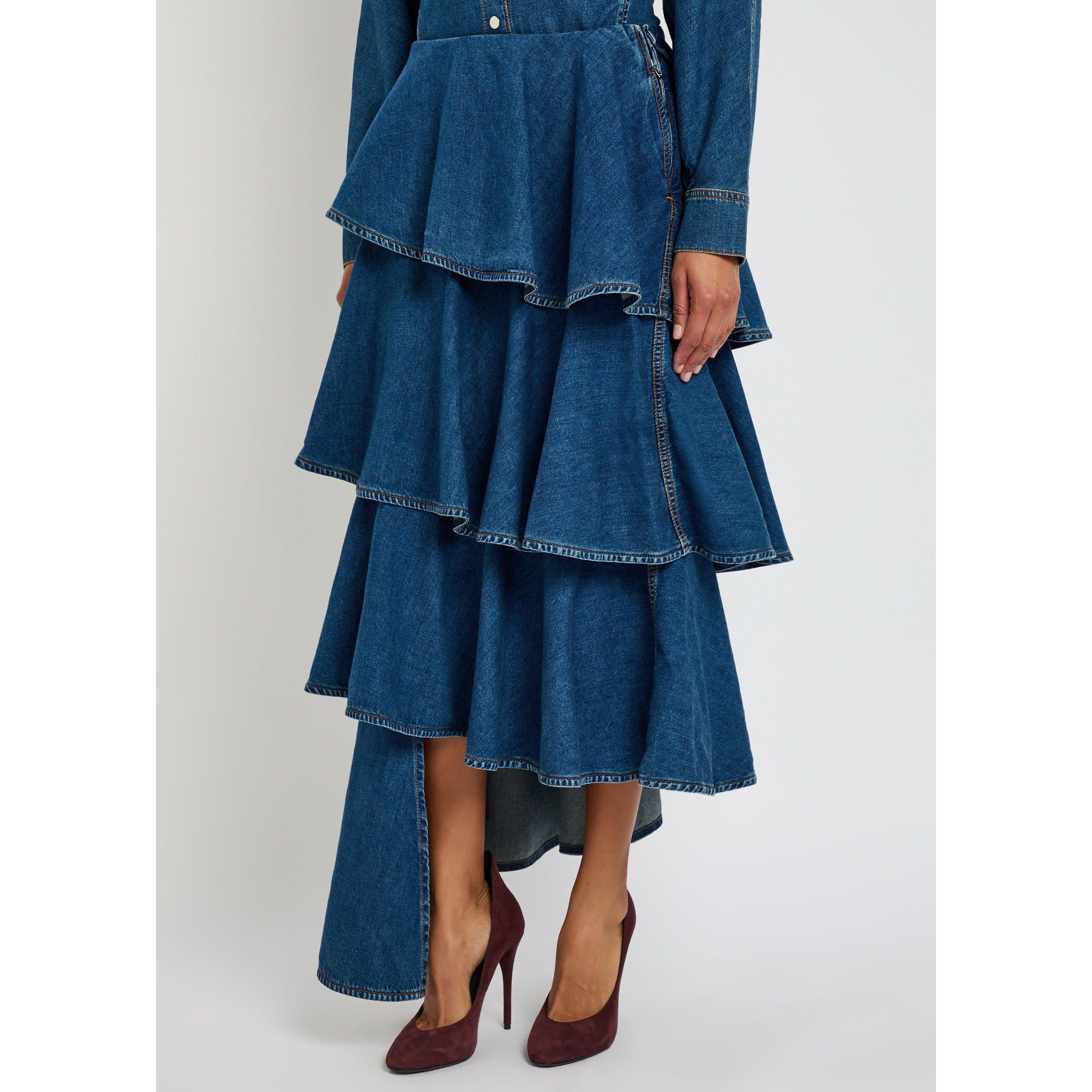 BLUE - Alaia - SPIRAL SKIRT - 2