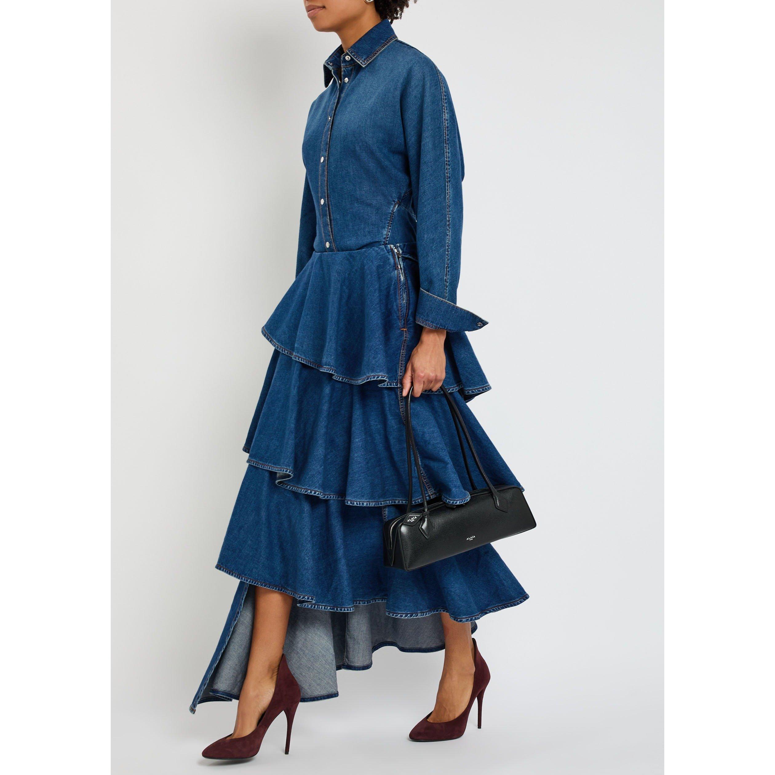 BLUE - Alaia - SPIRAL SKIRT - 5