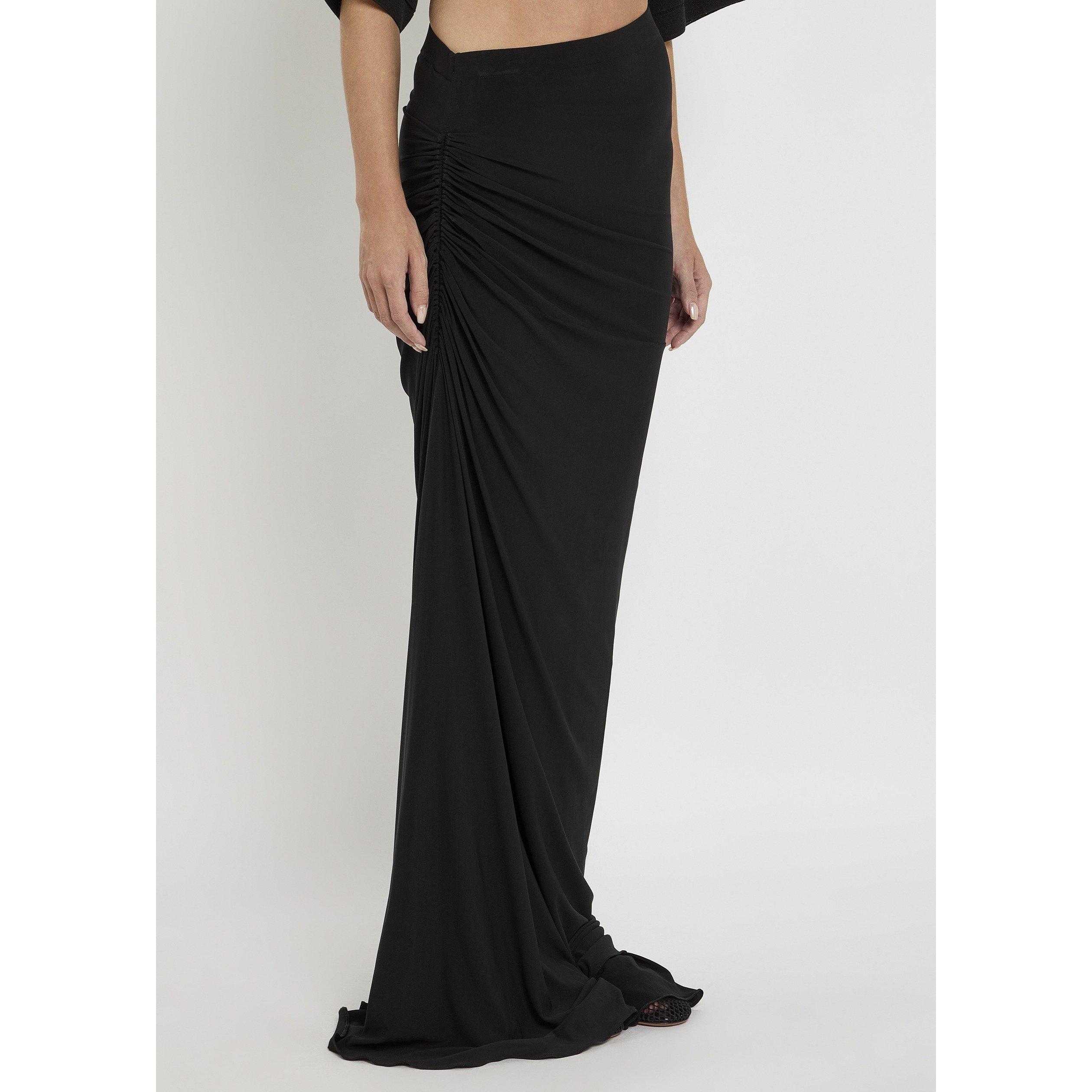 BLACK - Alaia - GATHERED SKIRT - 2