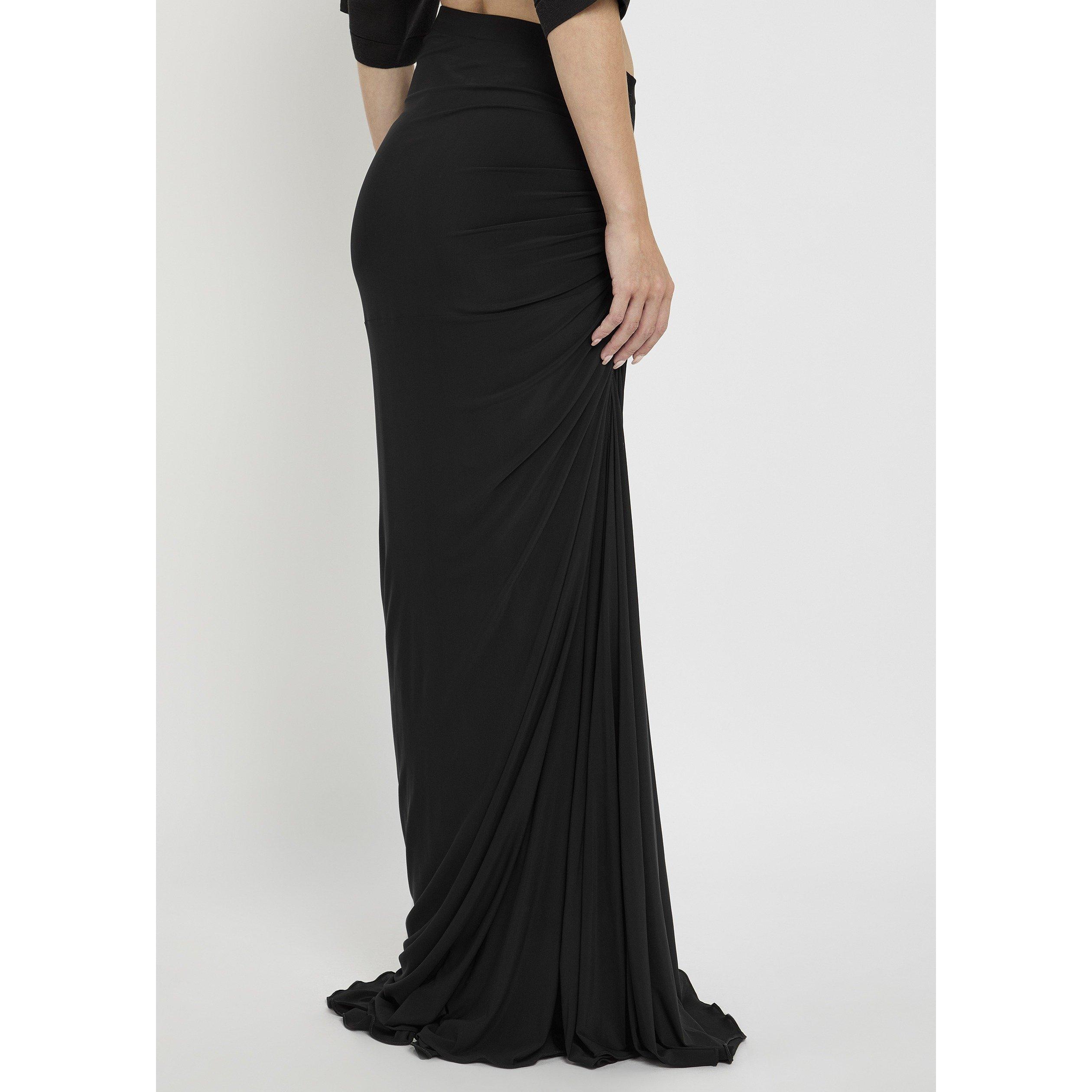 BLACK - Alaia - GATHERED SKIRT - 3