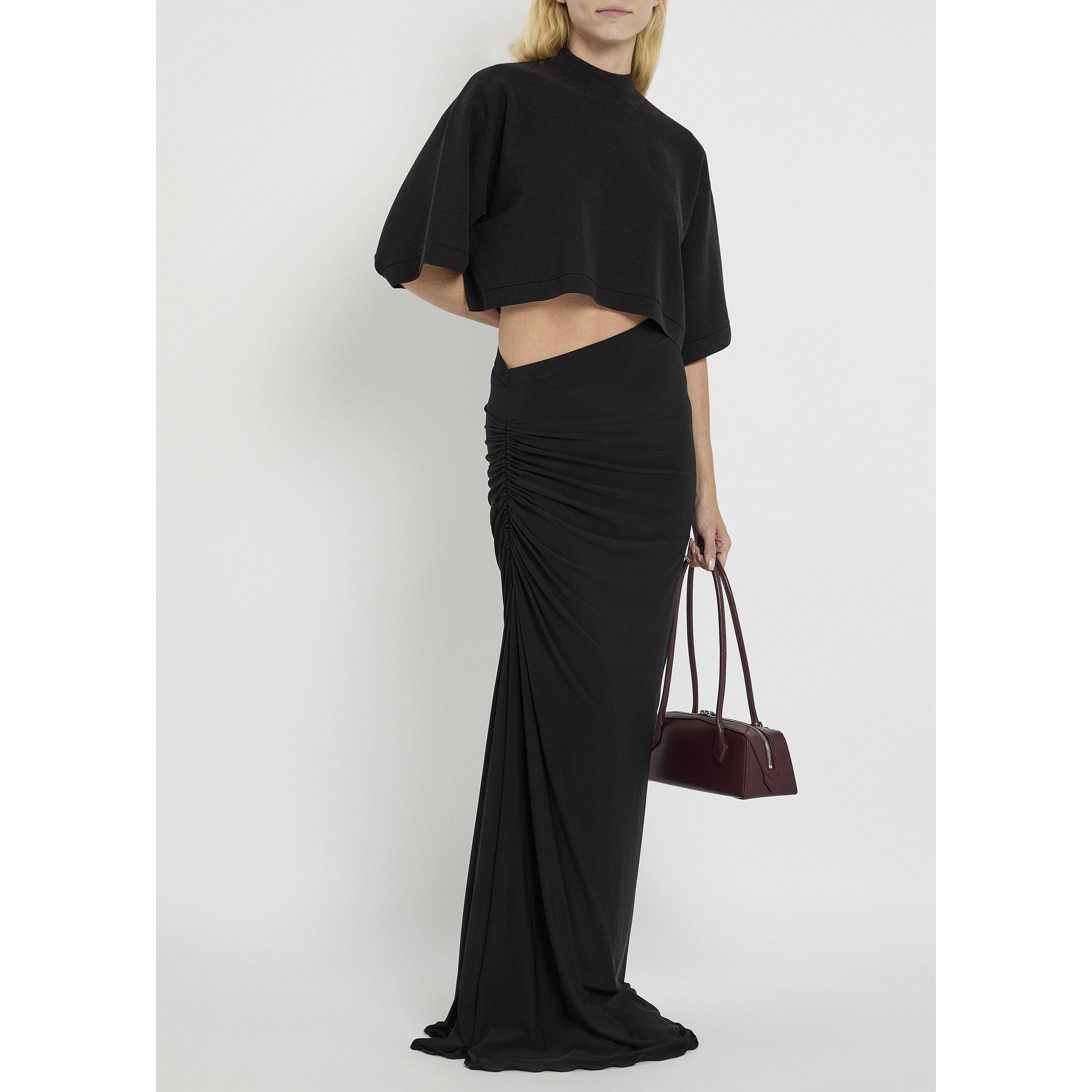 BLACK - Alaia - GATHERED SKIRT - 5