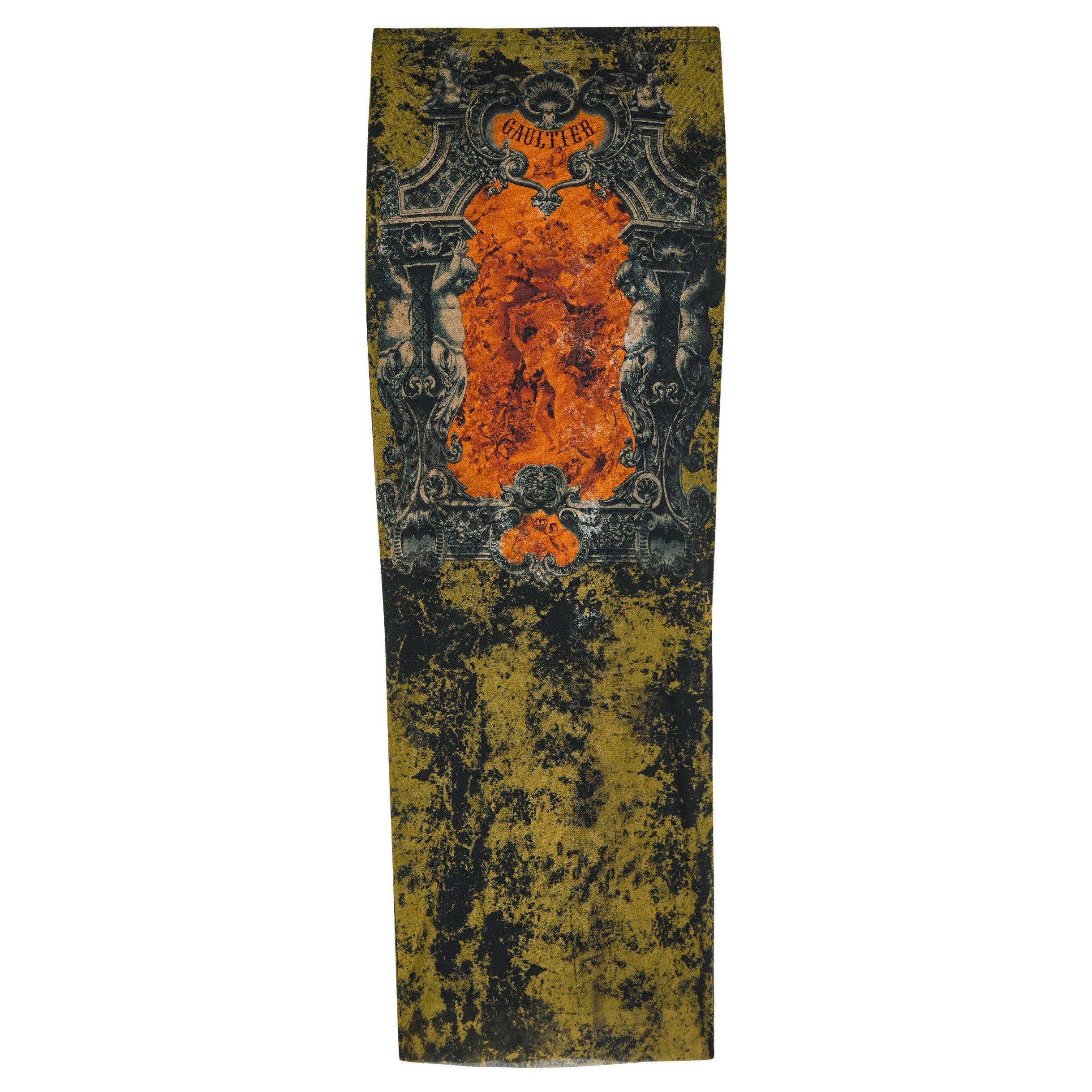 MULTICOLOURED - Jean Paul Gaultier - MESH LONG SKIRT PRINTED MÉDAI