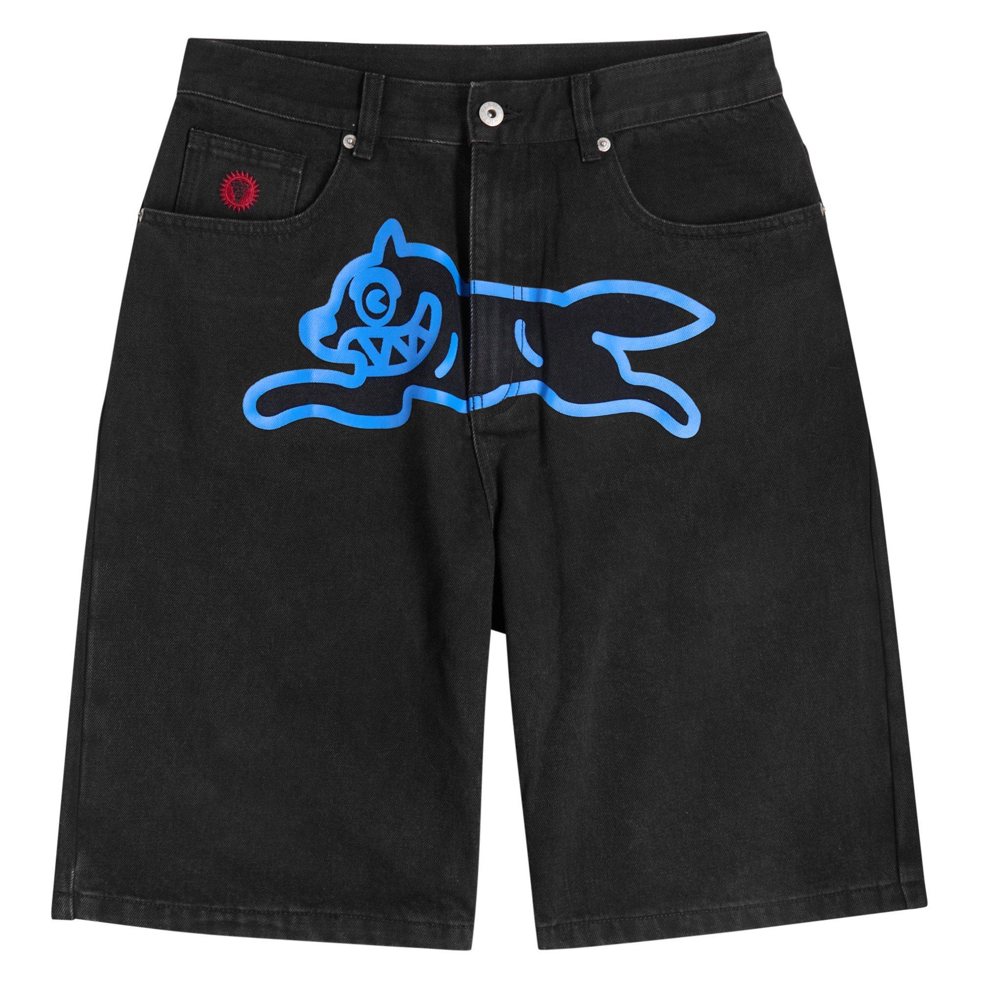 BLACK - Unknown - IC RUNNING DOG DENIM SHORTS