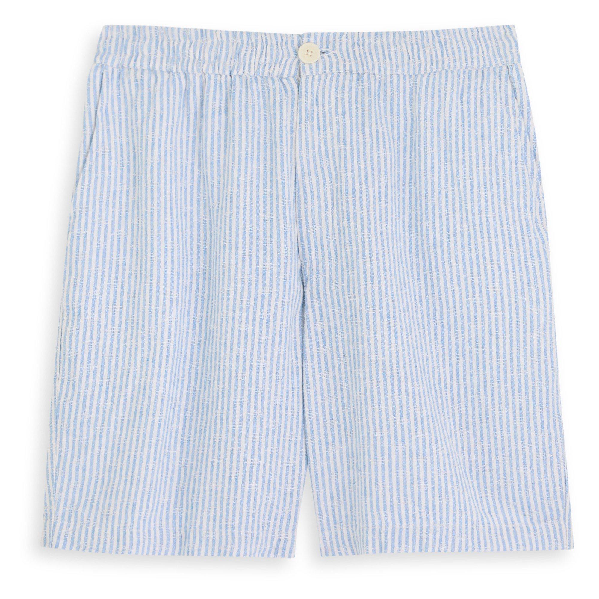 BLUE AND WHITE - Wax London - WAX KURT STRIPE SHORT