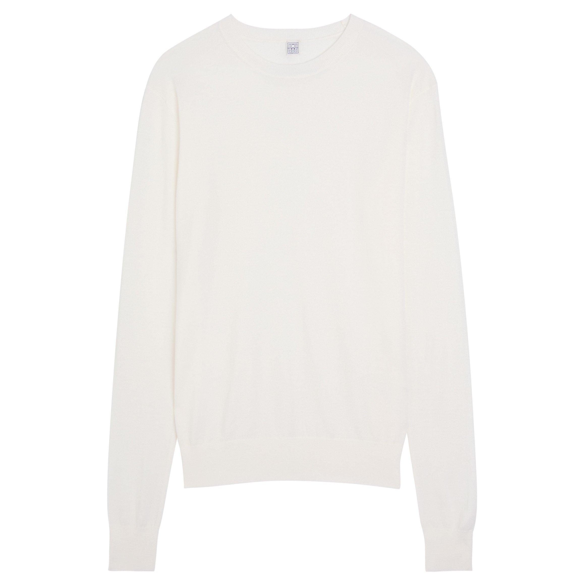 ECRU - Toteme - Women's Fine-Knit Wool Crew-Neck Jumper - 1