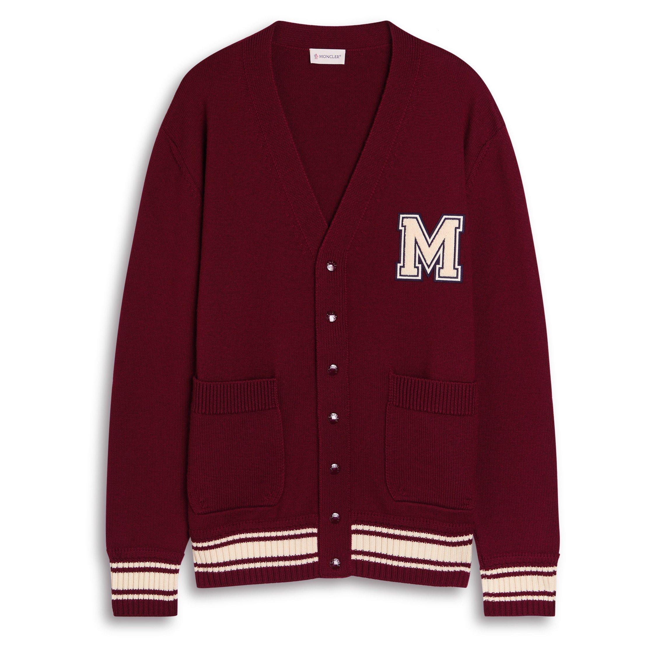 BURGUNDY - Moncler - MON M LOG CP CARDIGAN