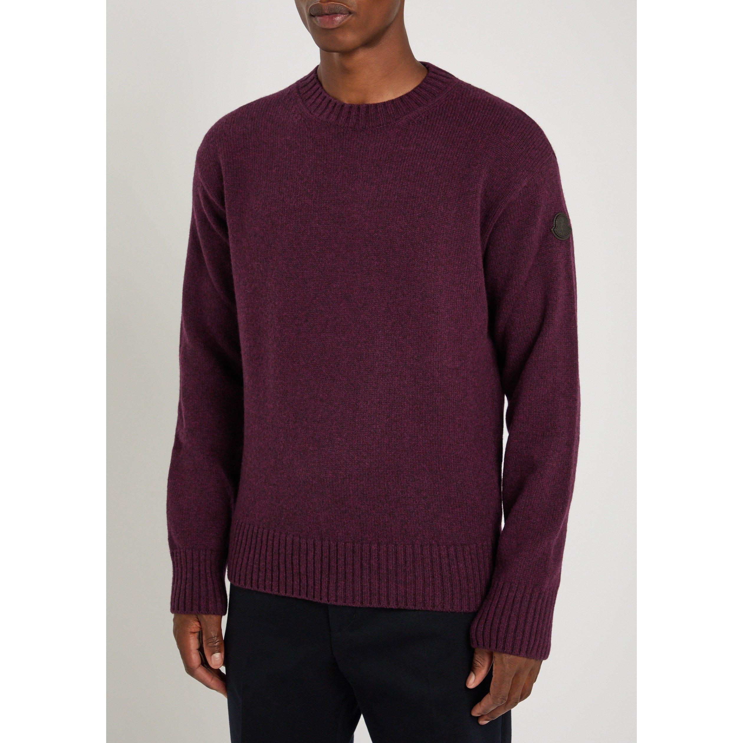 Moncler | MON BADGE CREW NECK KNIT | HARVEY NICHOLS