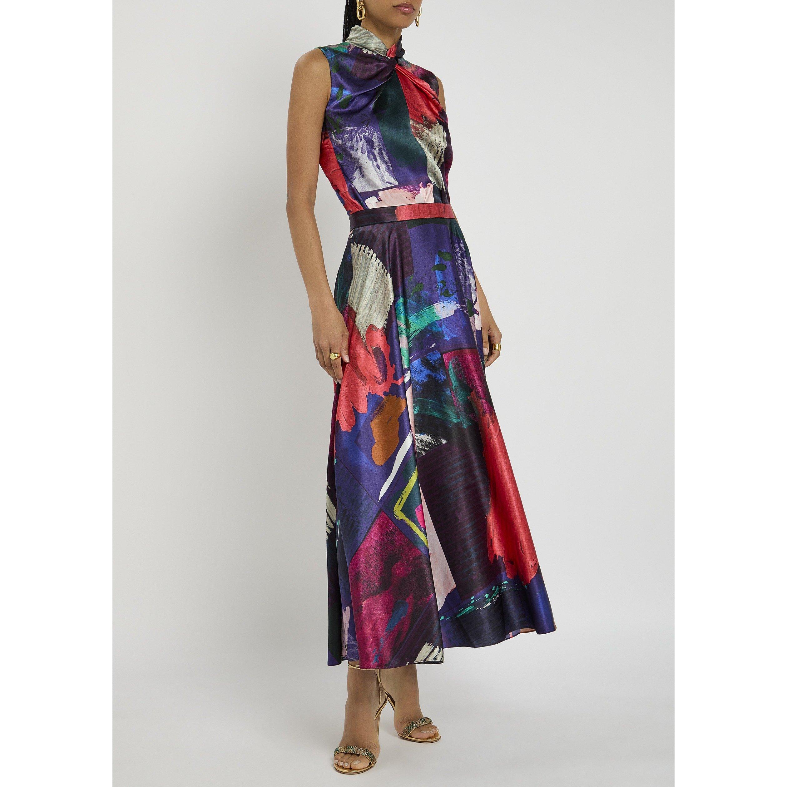 MULTI PRINT - Roksanda Ilincic - Women's Ameera Silk Midi Skirt - 5