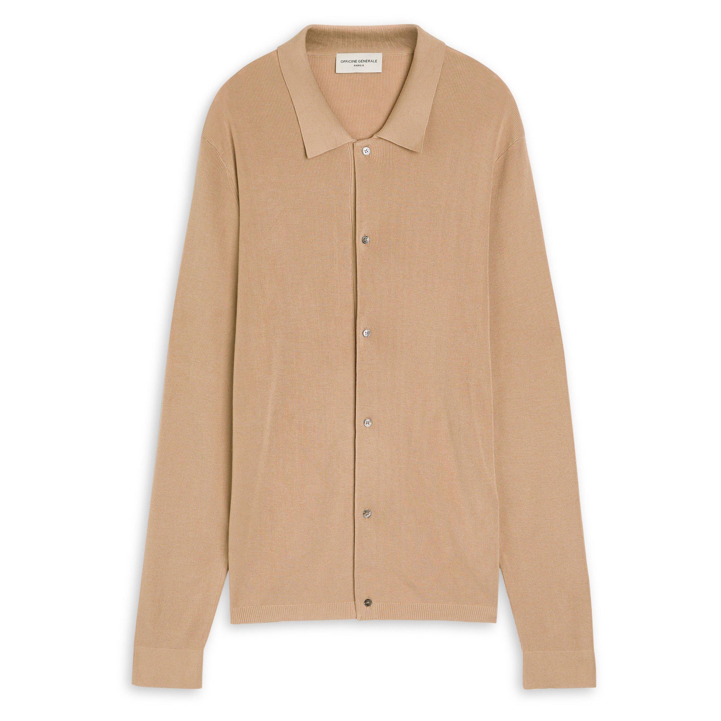 BEIGE - Officine Generale - OG BUTTON THRU KNIT