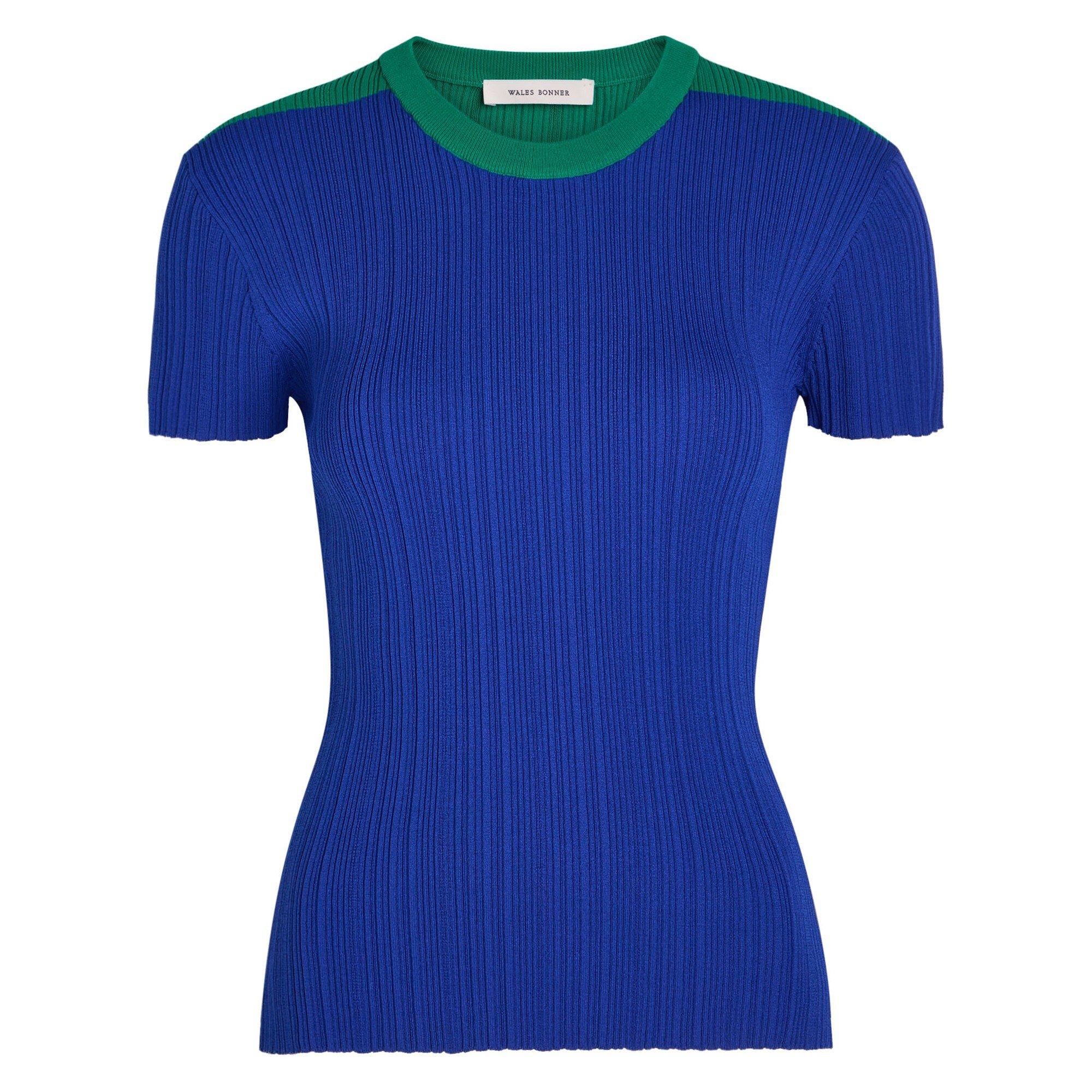 BLUE AND OTHER - Grace Wales Bonner - ISLAND KNIT TOP