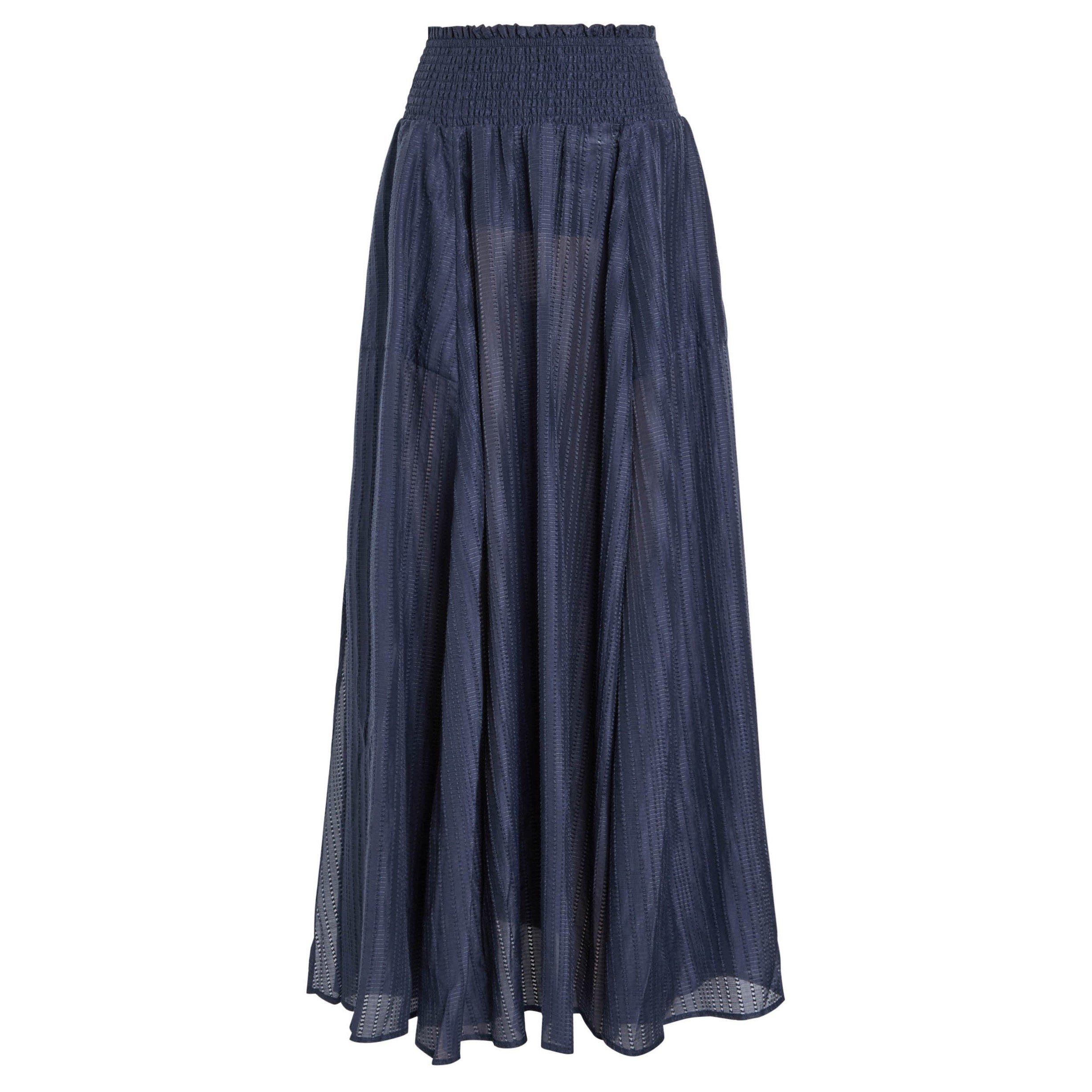 NAVY - Luxe de Valentina - LS PALMA SHIRRED WAIST MA