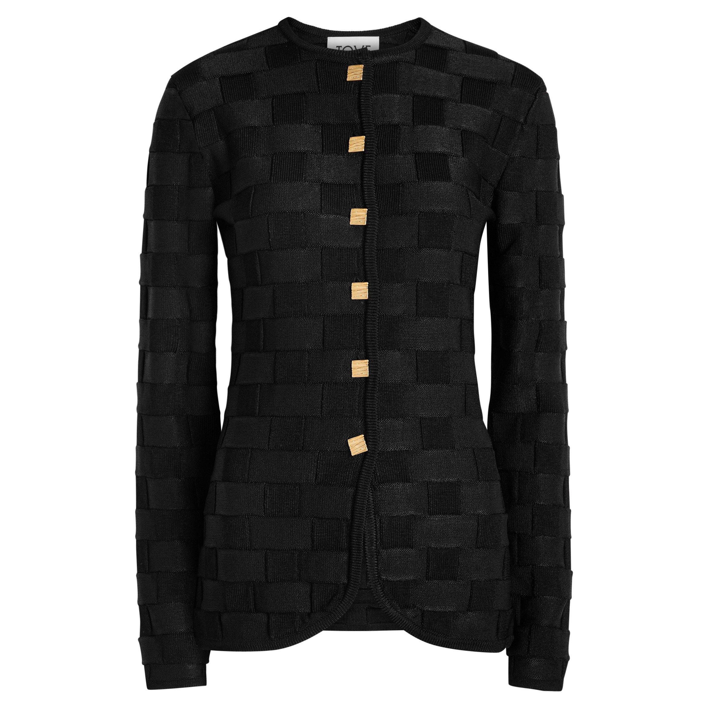 BLACK - Tove - KW UMA KNITTED CARDIGAN