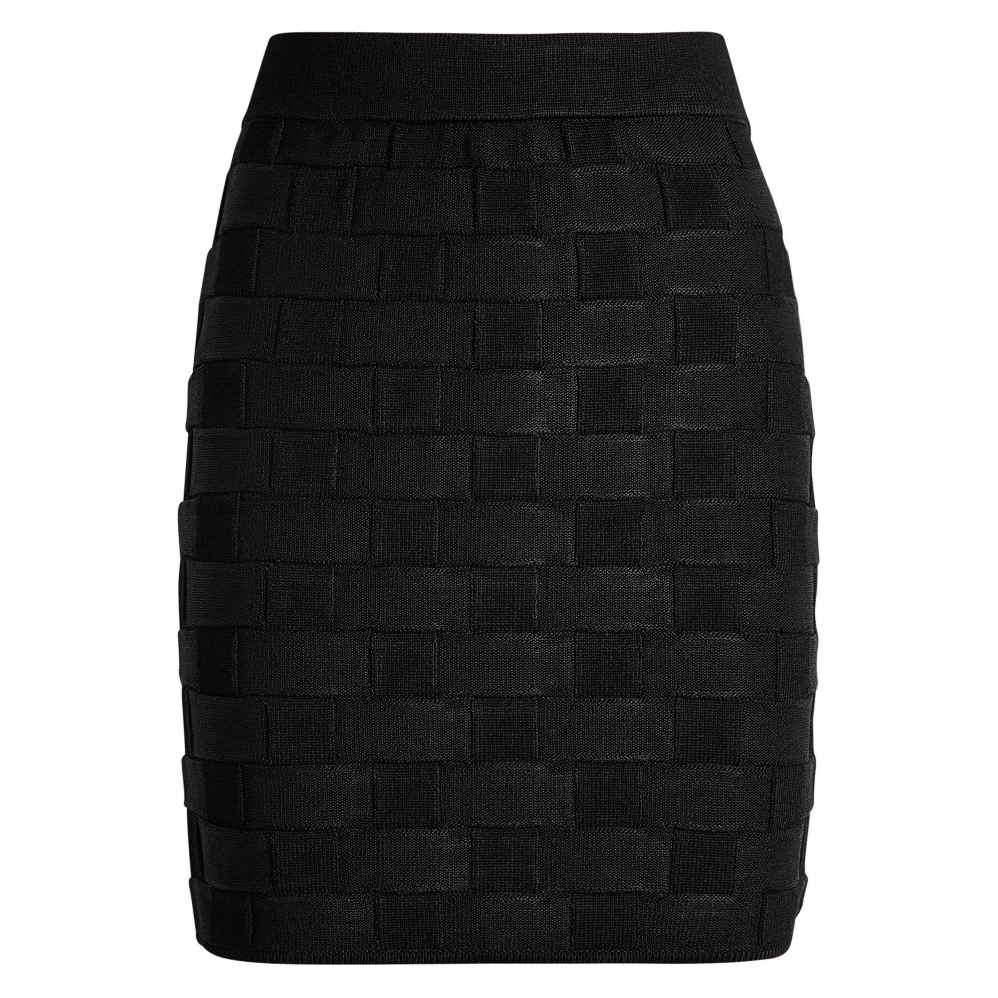 BLACK - Tove - SS ASH KNITTED SHORT SKIRT