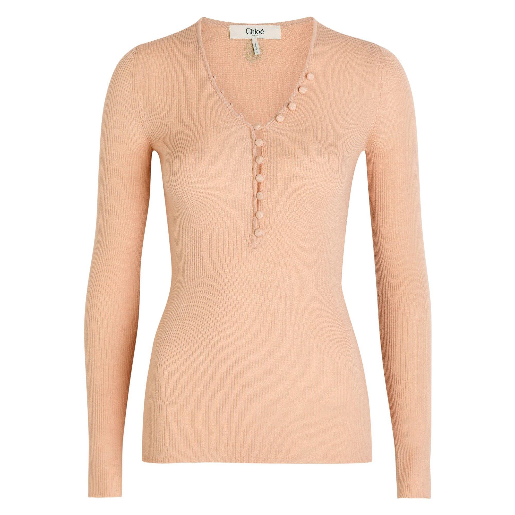LIGHT PINK - Chloe - LONG SLEEVE FITTED TOP