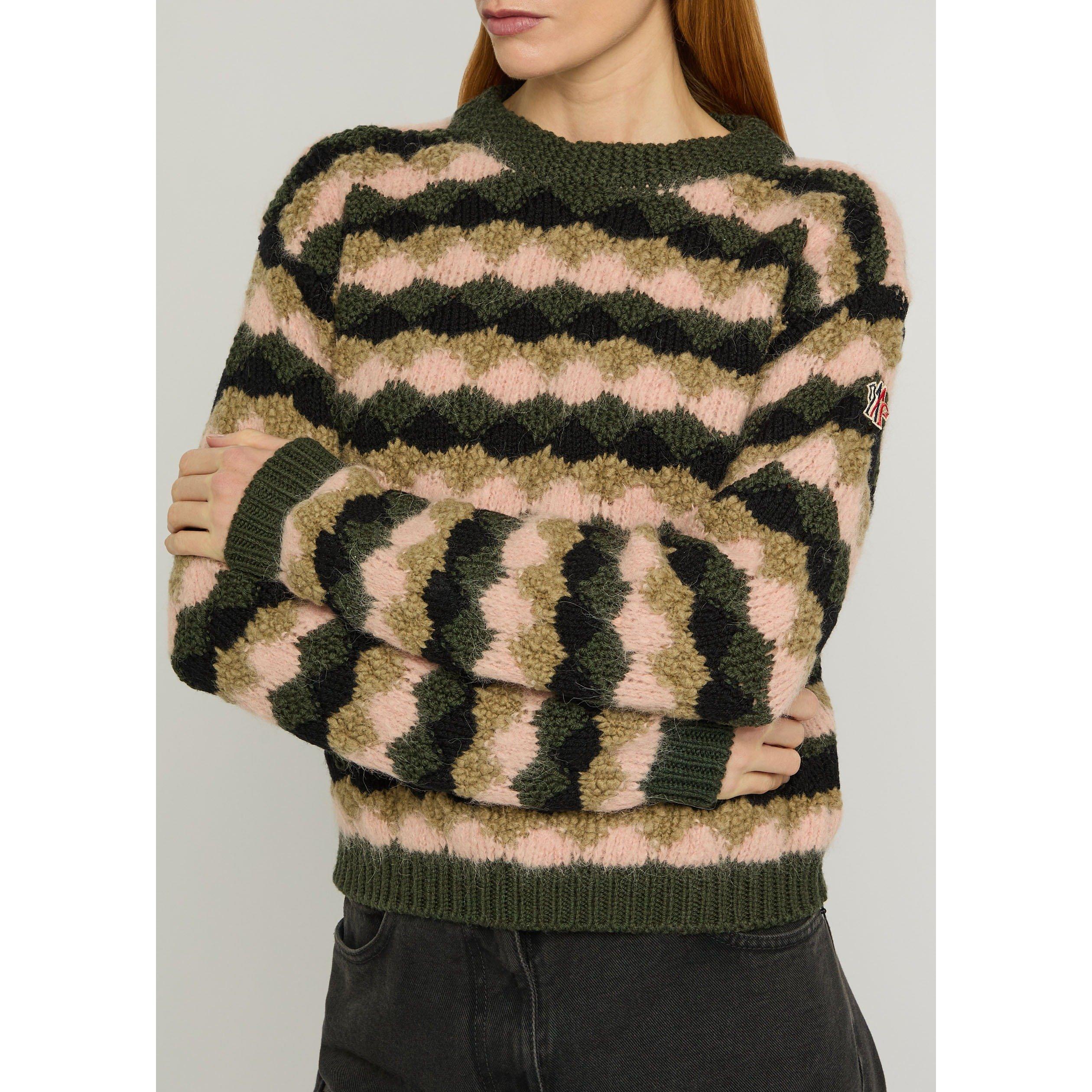 GREEN - Moncler - Women's Wool Crew-Neck Jumper - 4