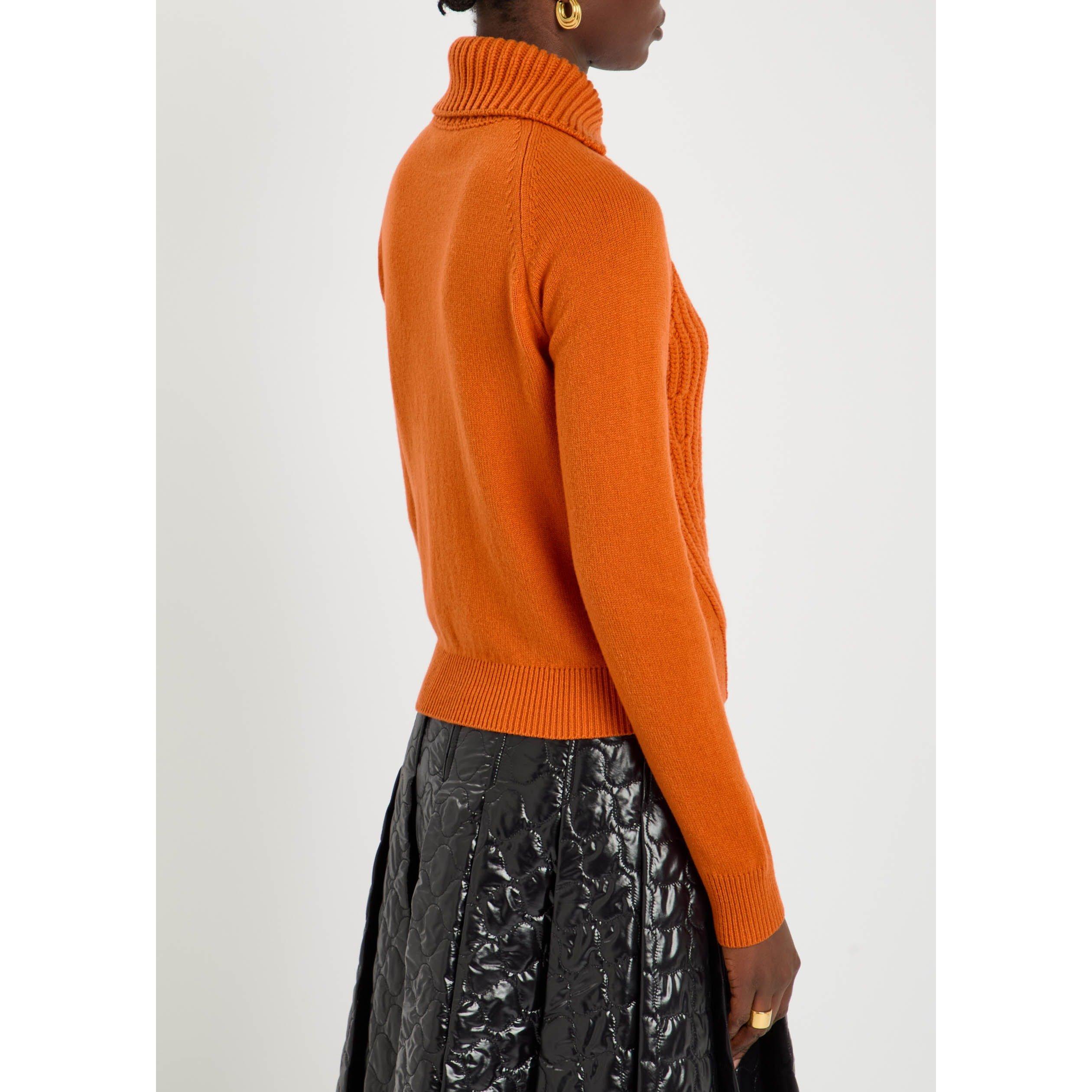 ORANGE - Moncler - Women's Wool and Cashmere Turtle-Neck Jumper - 3