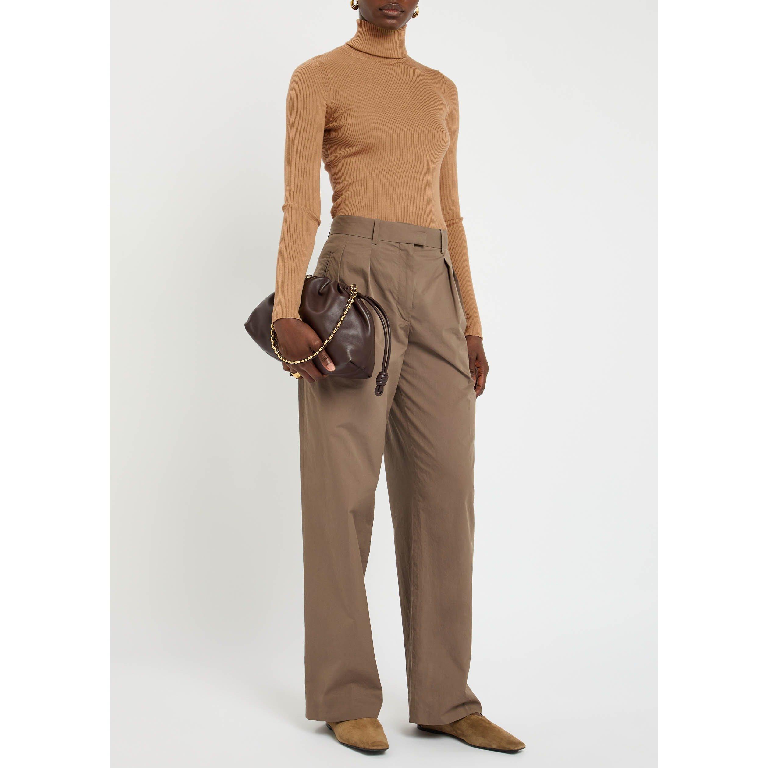 KHAKI - Moncler - Women's Wool Slim-Fit Turtle-Neck Jumper - 5