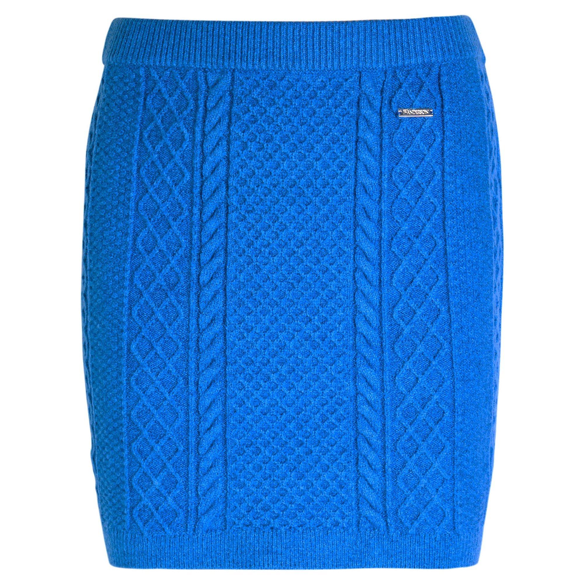 BLUE - JW Anderson - CABLE KNIT MINI SKIRT