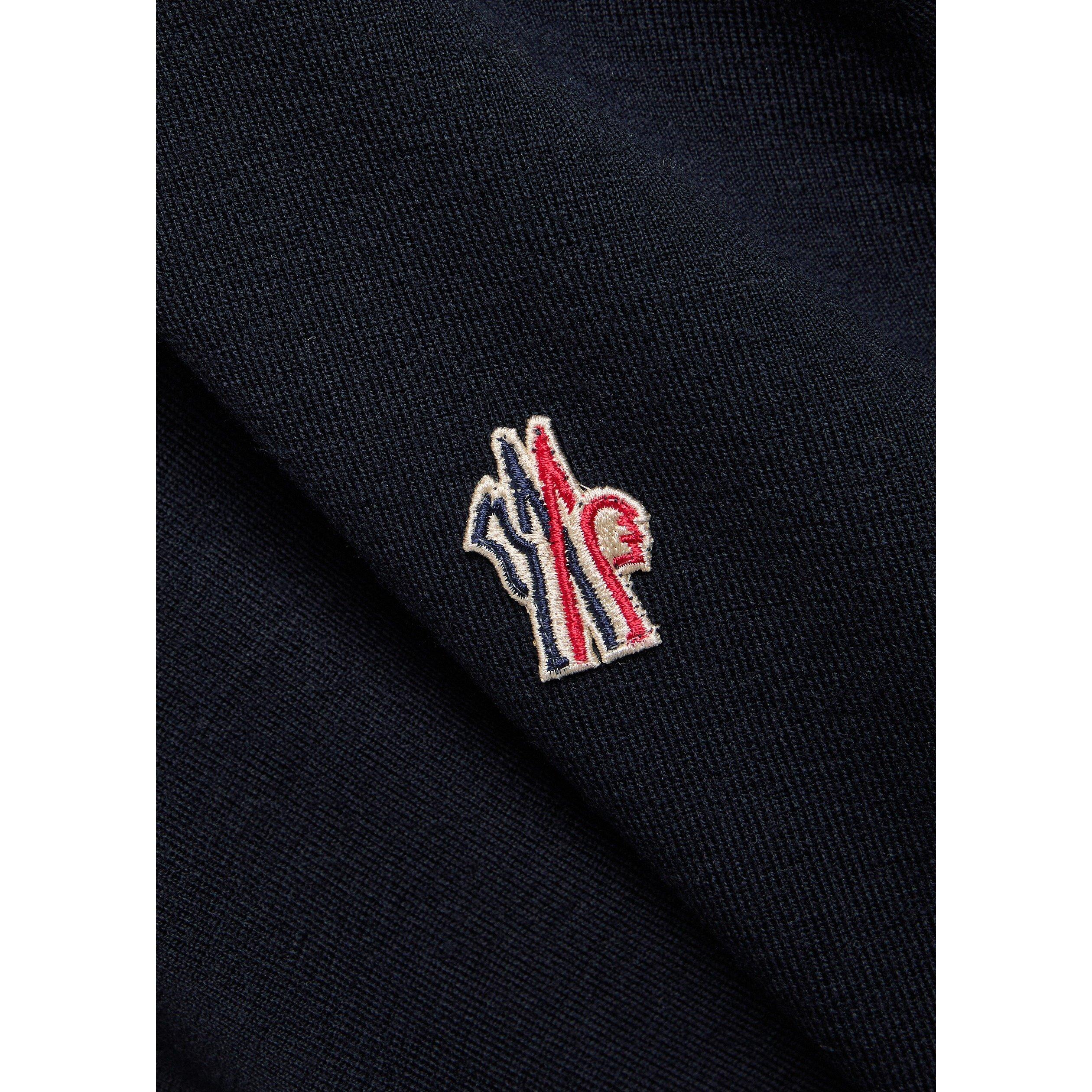 NAVY - Moncler Grenoble - Men's Wool Logo Turtle-Neck Jumper - 4