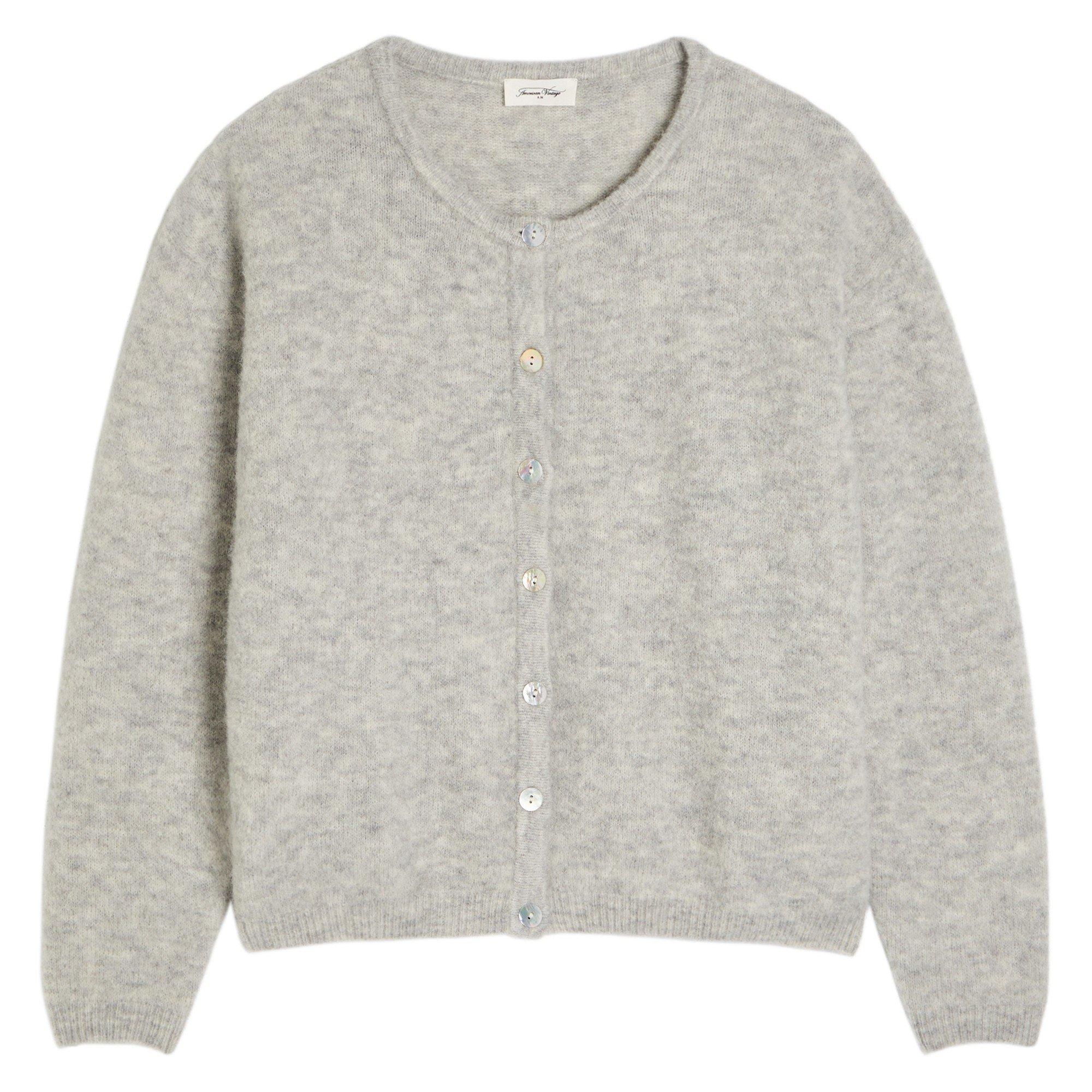 GREY - American Vintage - K VITOW CARDIGAN