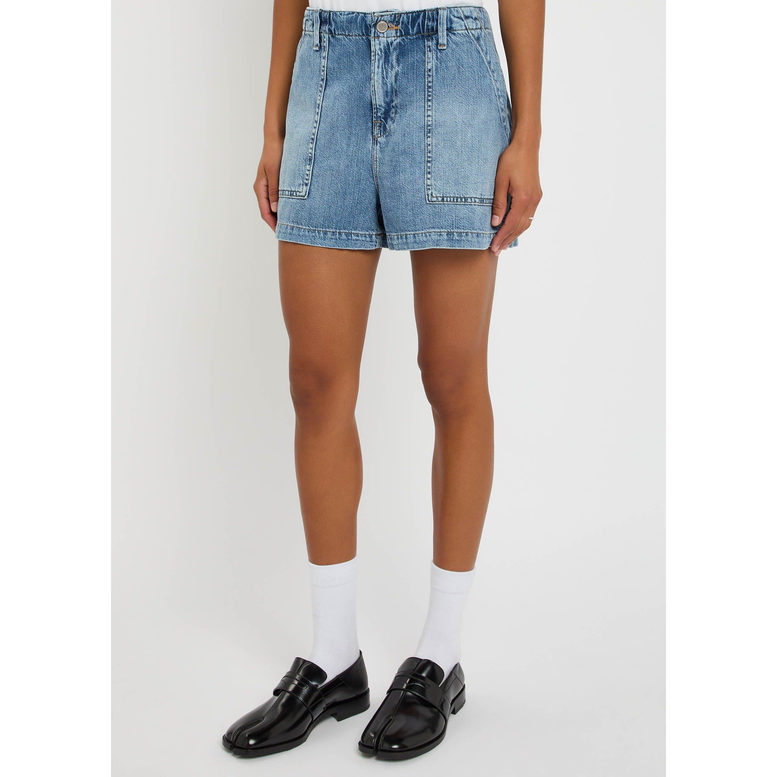 INDIGO - Good American - Women's Lite Linen Denim Shorts - 2