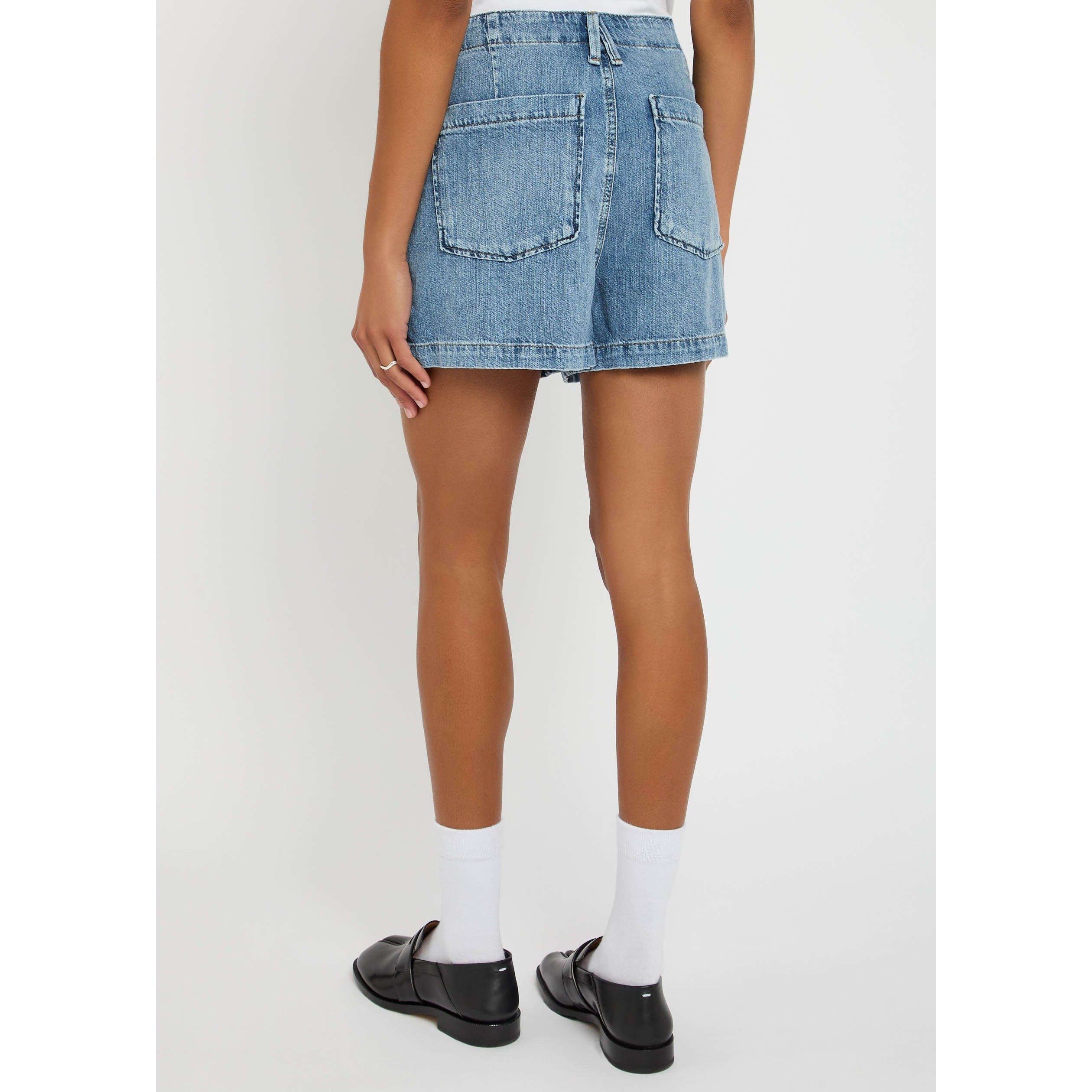 INDIGO - Good American - Women's Lite Linen Denim Shorts - 3