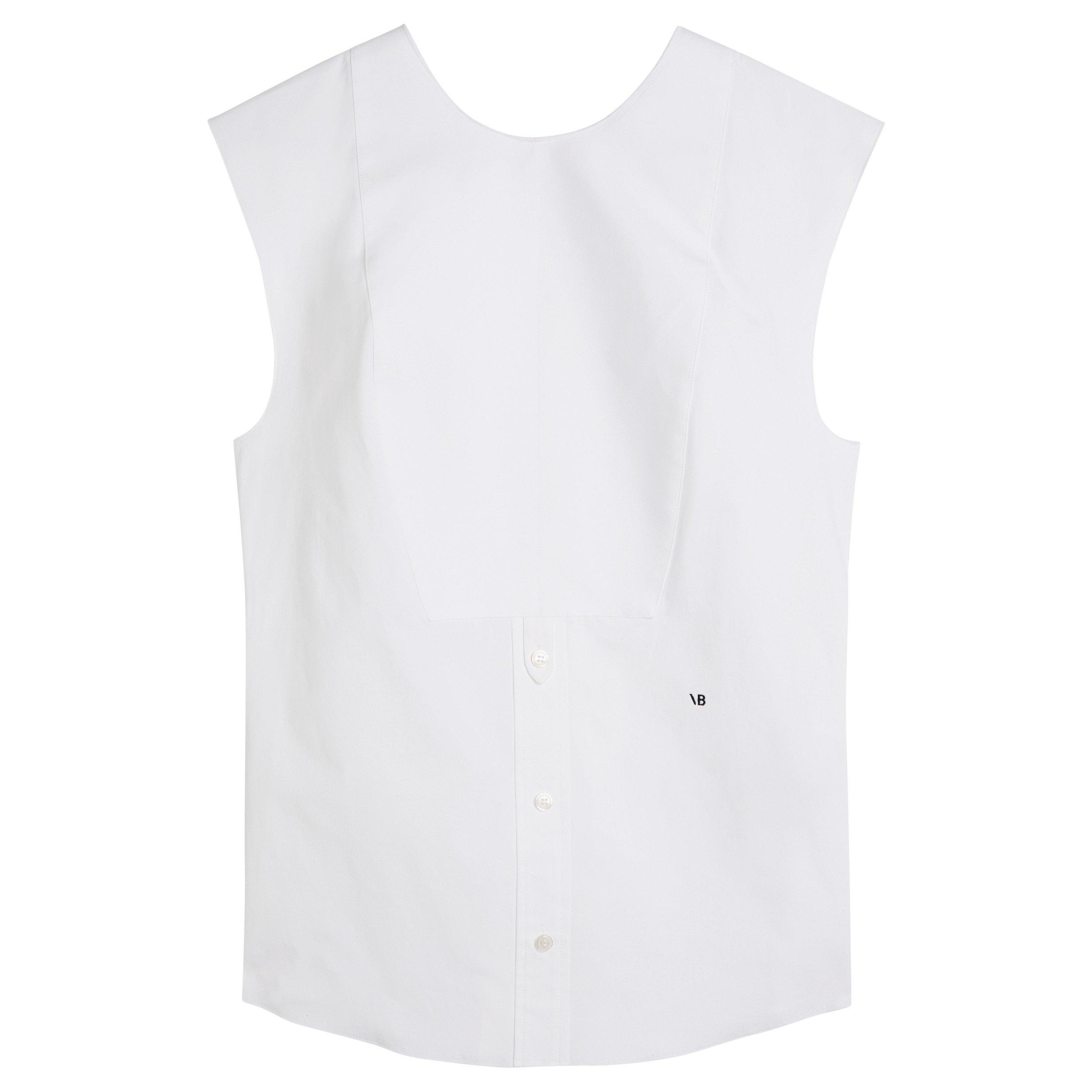 WHITE - Victoria Beckham - SLEEVELESS BIB DETAIL TOP