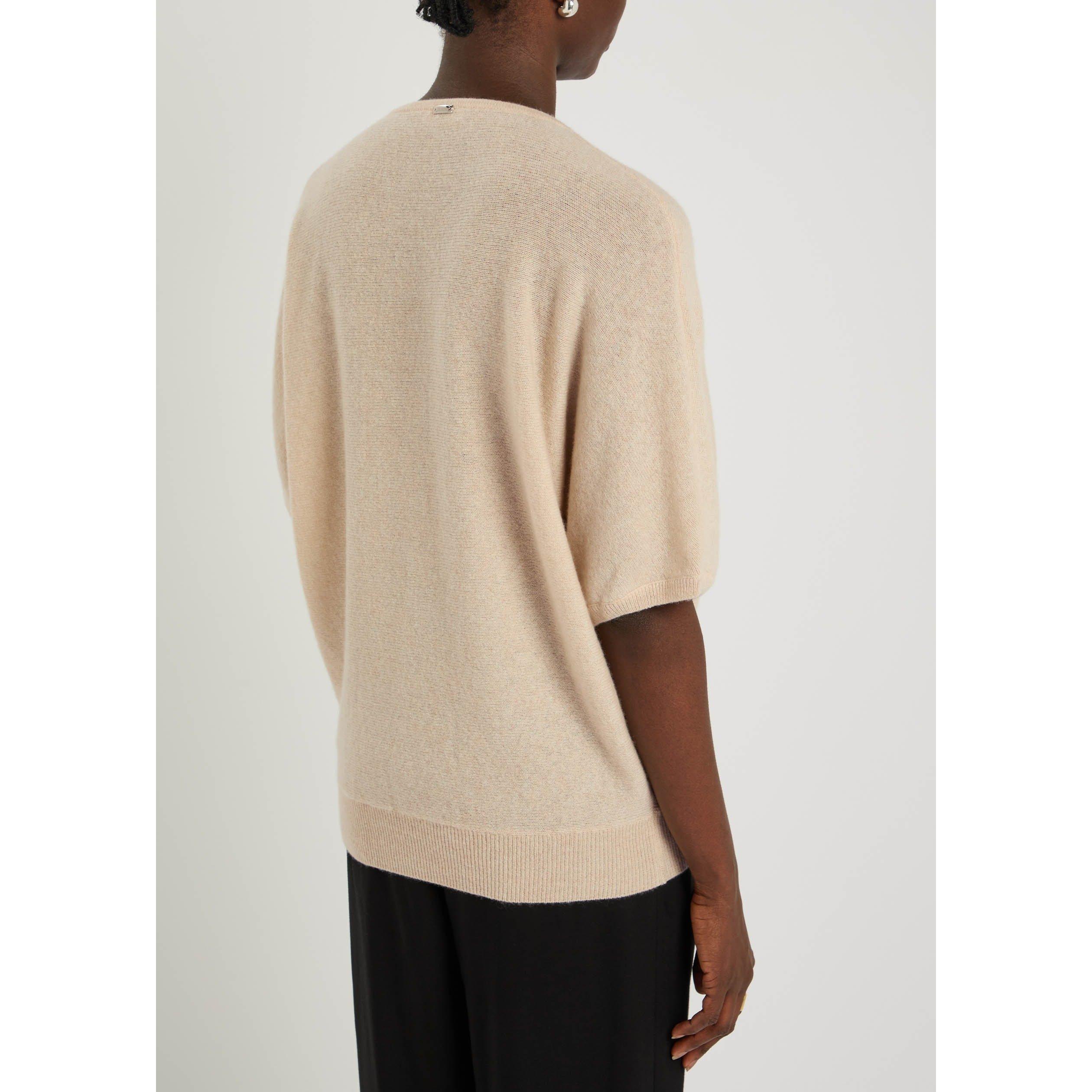 CREAM - Herno - Women's Cashmere Short-Sleeve Knitted T-Shirt - 3