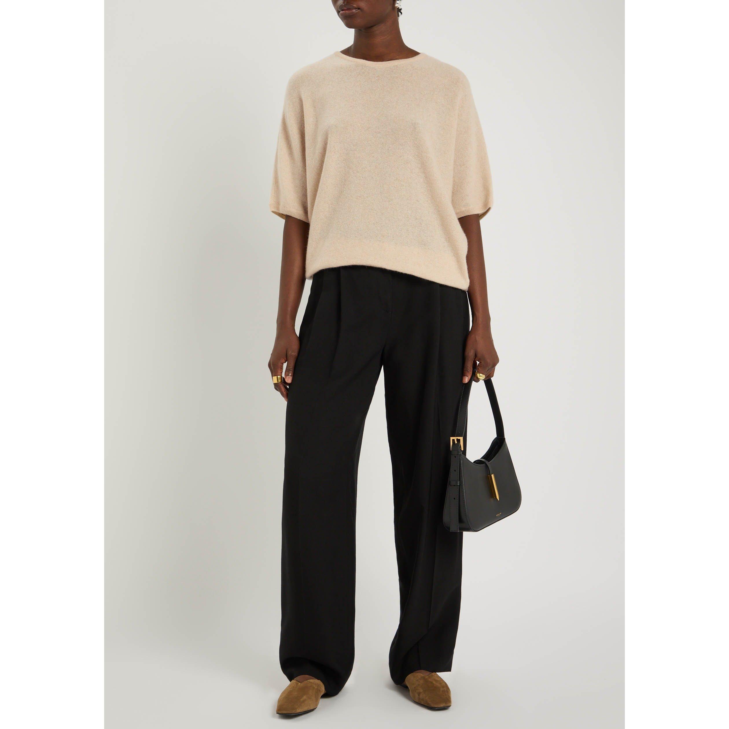 CREAM - Herno - Women's Cashmere Short-Sleeve Knitted T-Shirt - 5