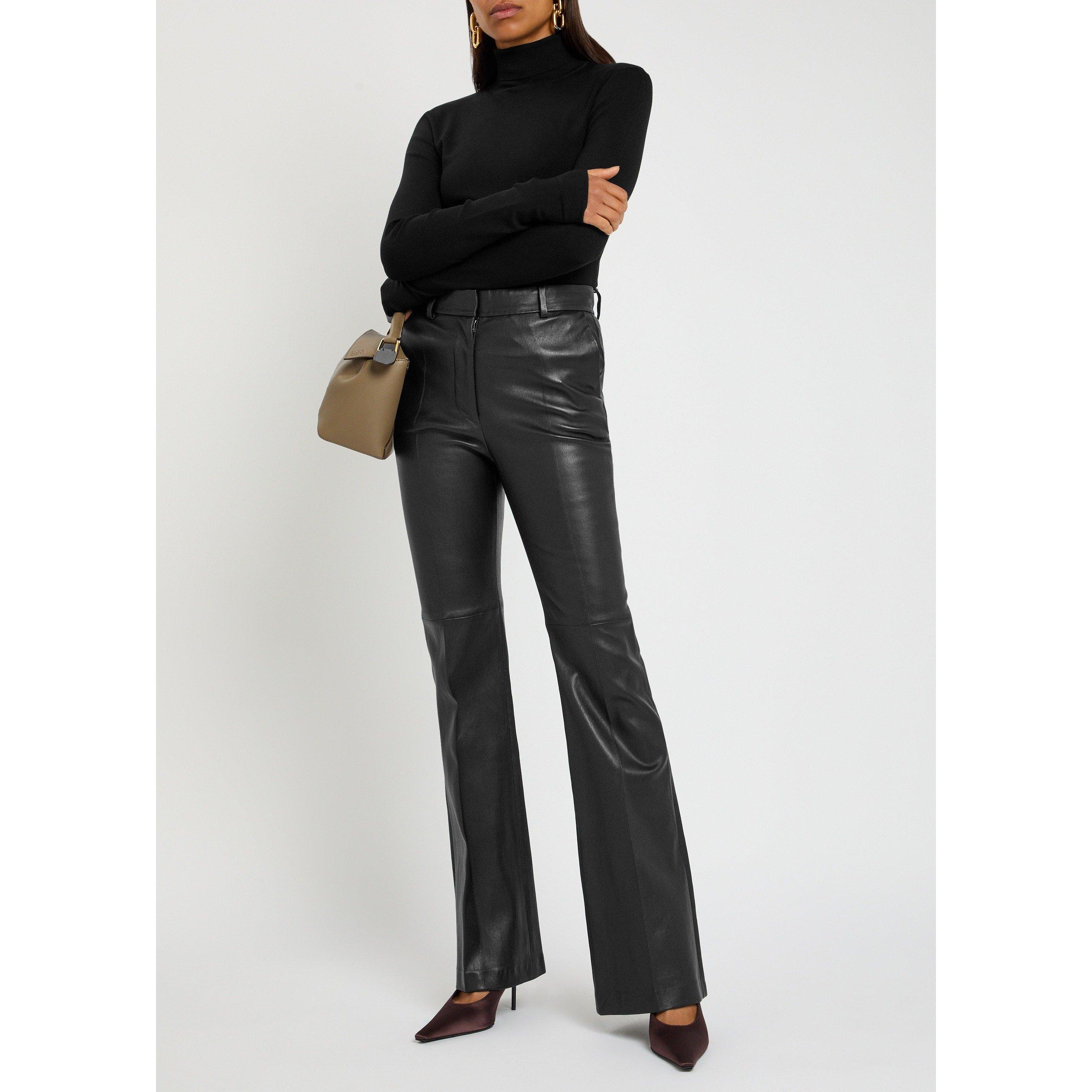 BLACK - Joseph - T TURTLE NK LS SILK STRETCH - 5