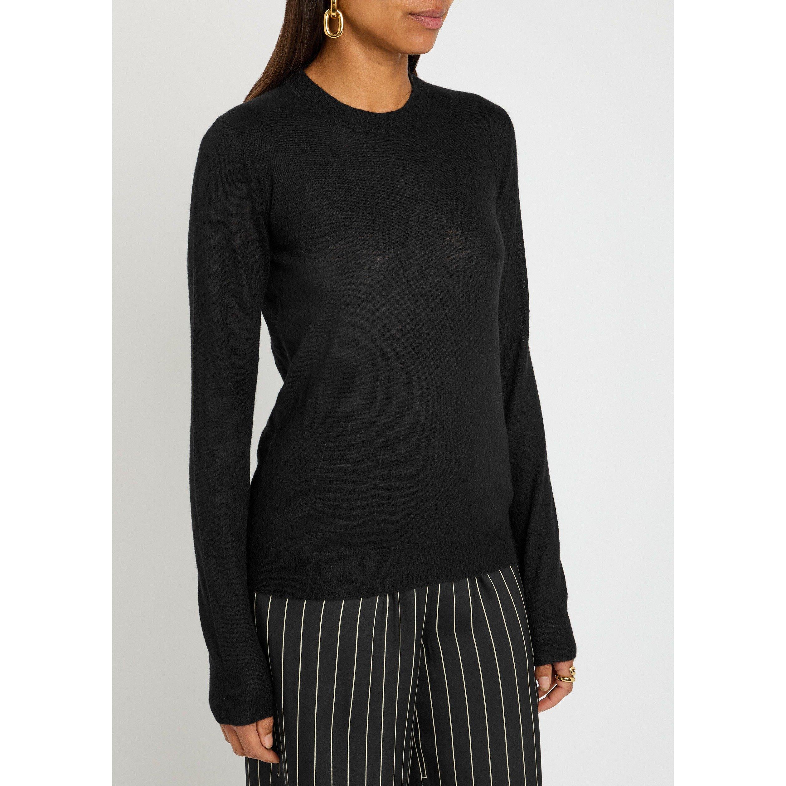 BLACK - Joseph - Women's Cashair Long-Sleeve Cashmere Crew-Neck Jumper - 2