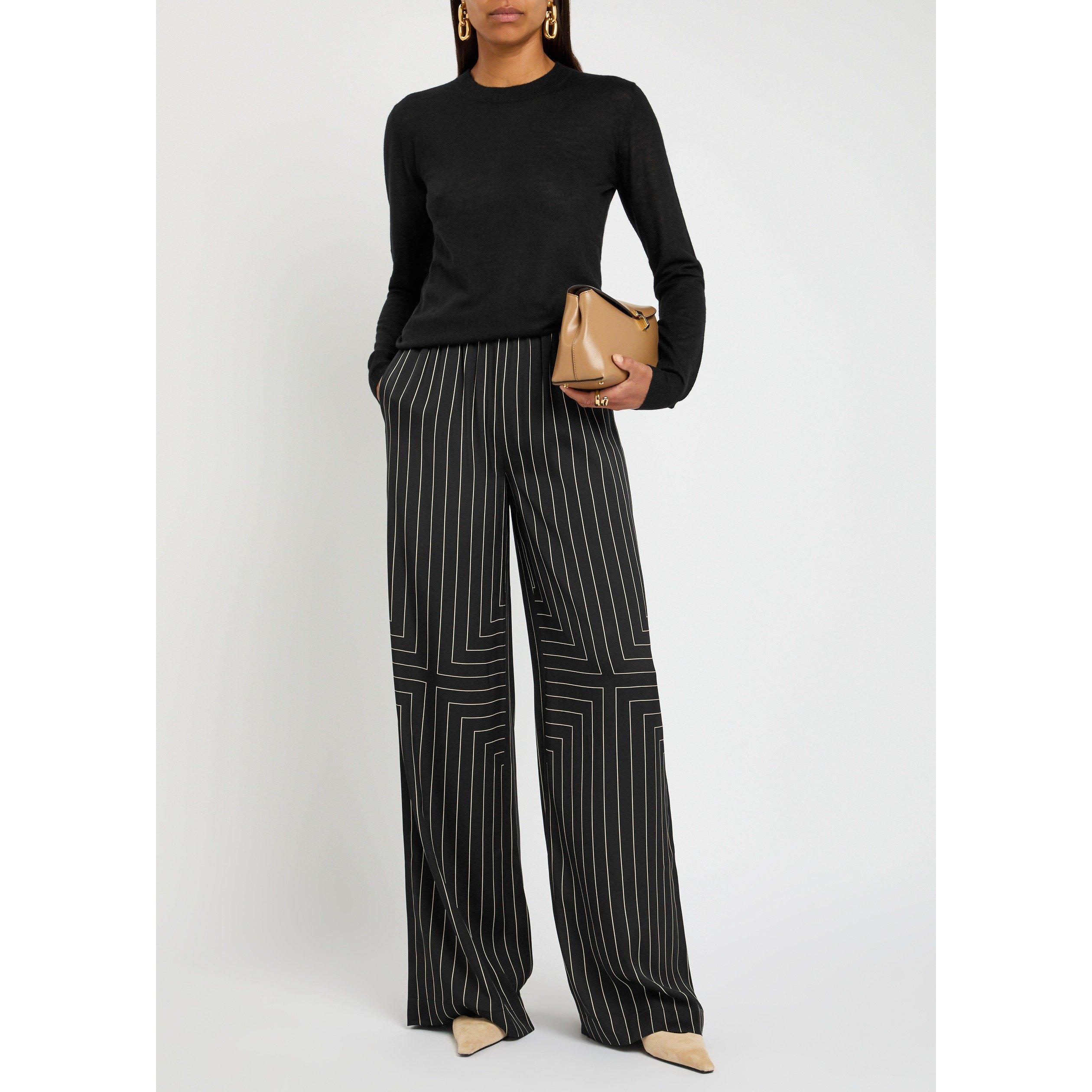 BLACK - Joseph - Women's Cashair Long-Sleeve Cashmere Crew-Neck Jumper - 5