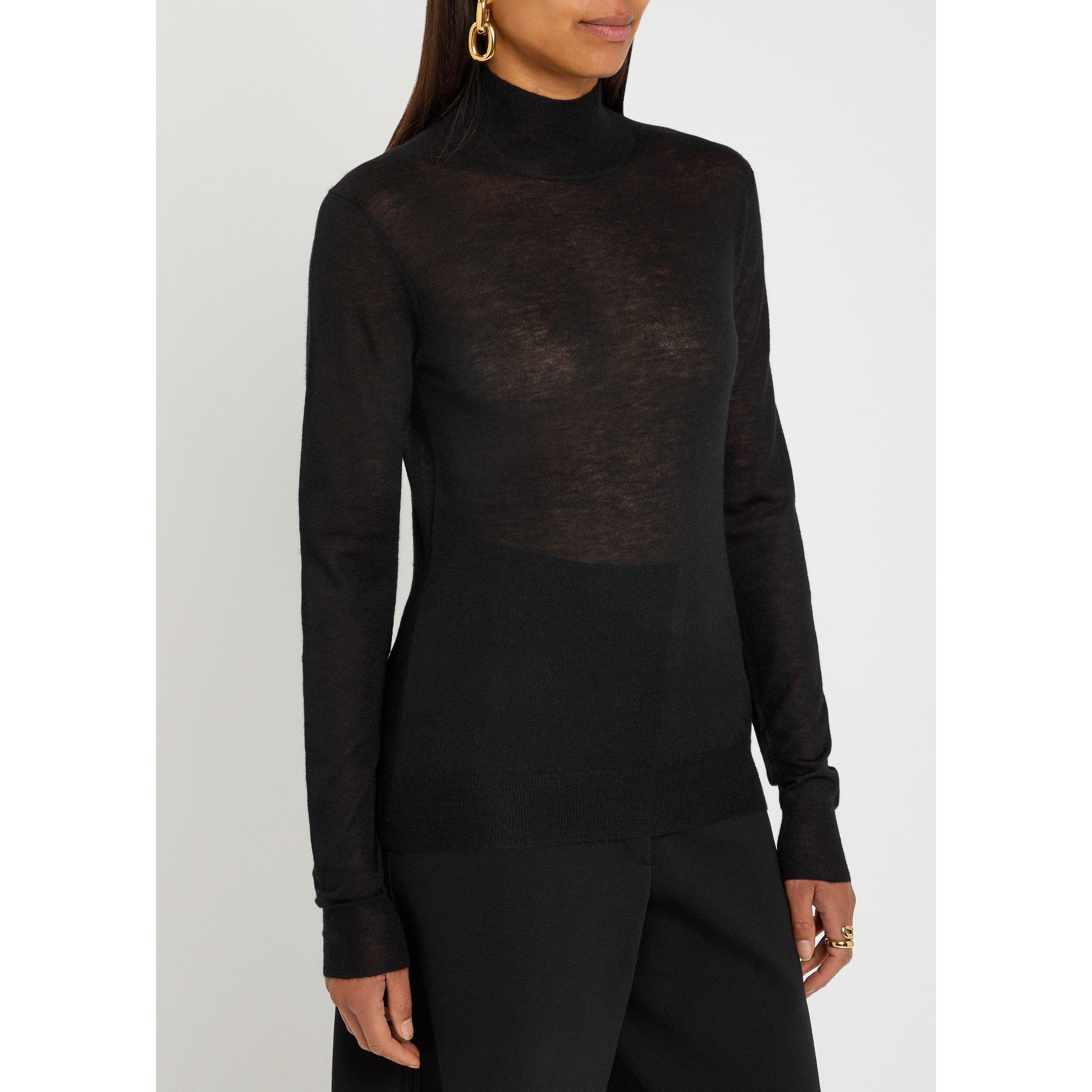 BLACK - Joseph - KW HIGH NK LS CASHAIR09 - 2