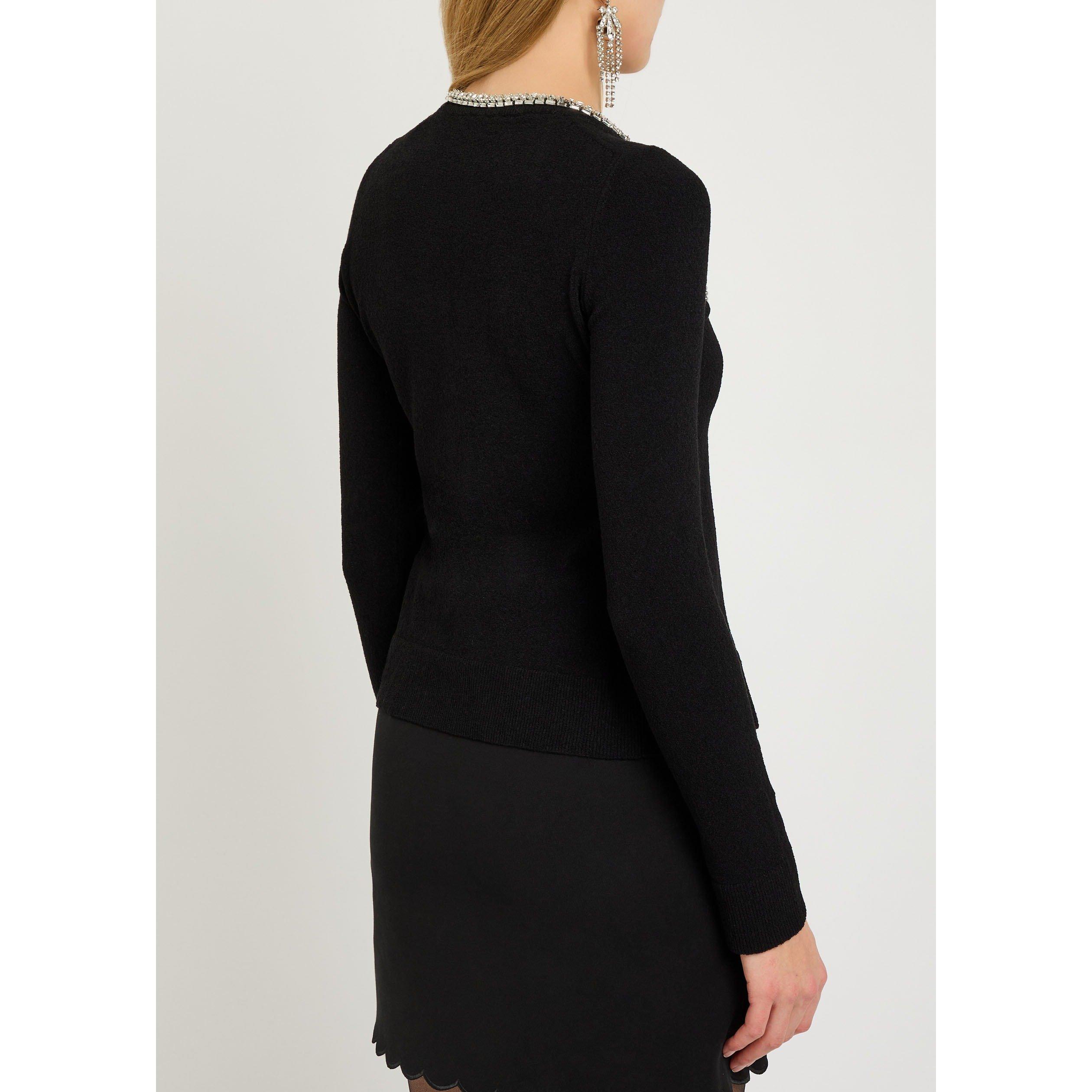 BLACK - Rabanne - LS NECKLACE DETAIL CARDIGAN - 3