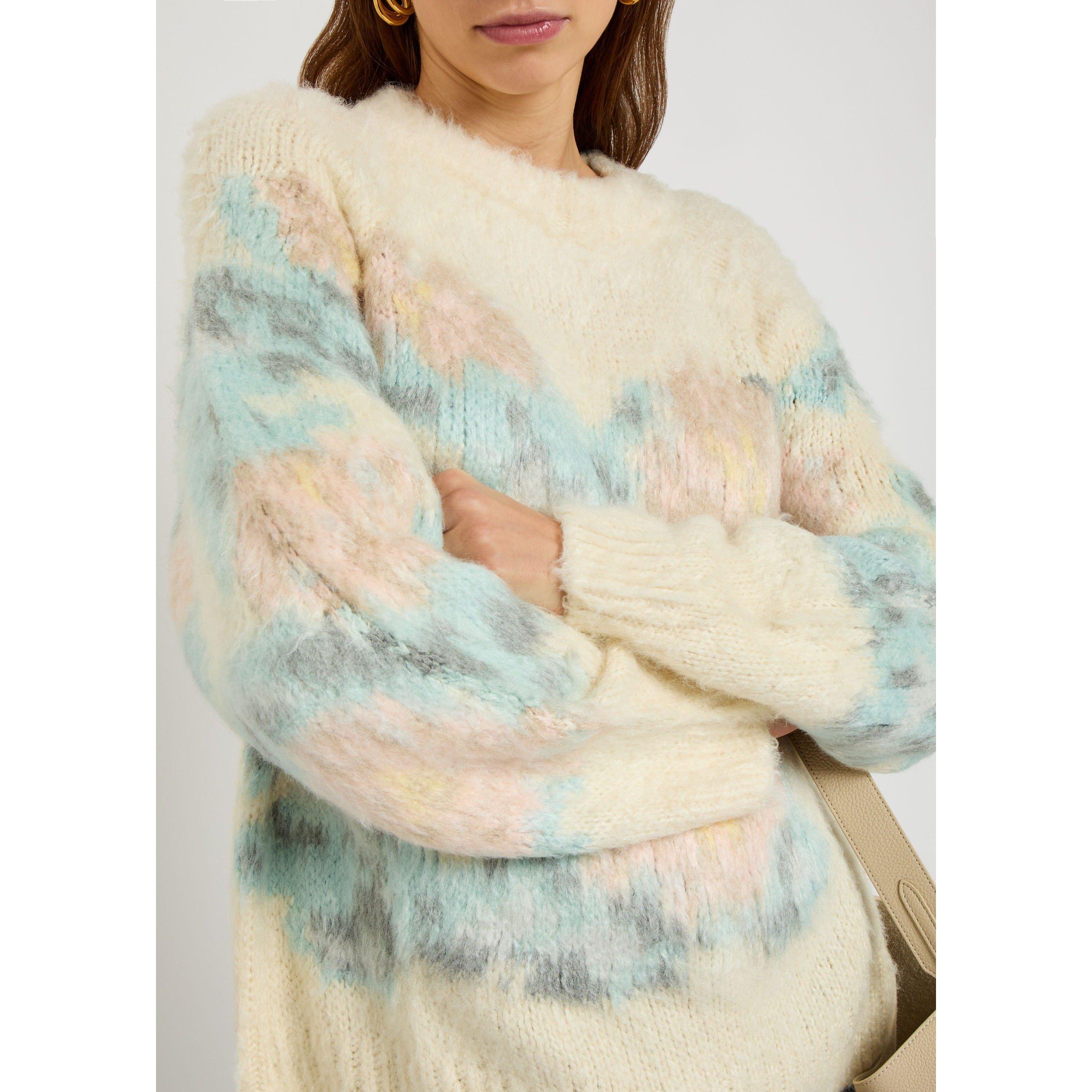 MULTICOLOURED 1 - BERNADETTE - Women's Willy Floral Silk Crew-Neck Jumper - 4