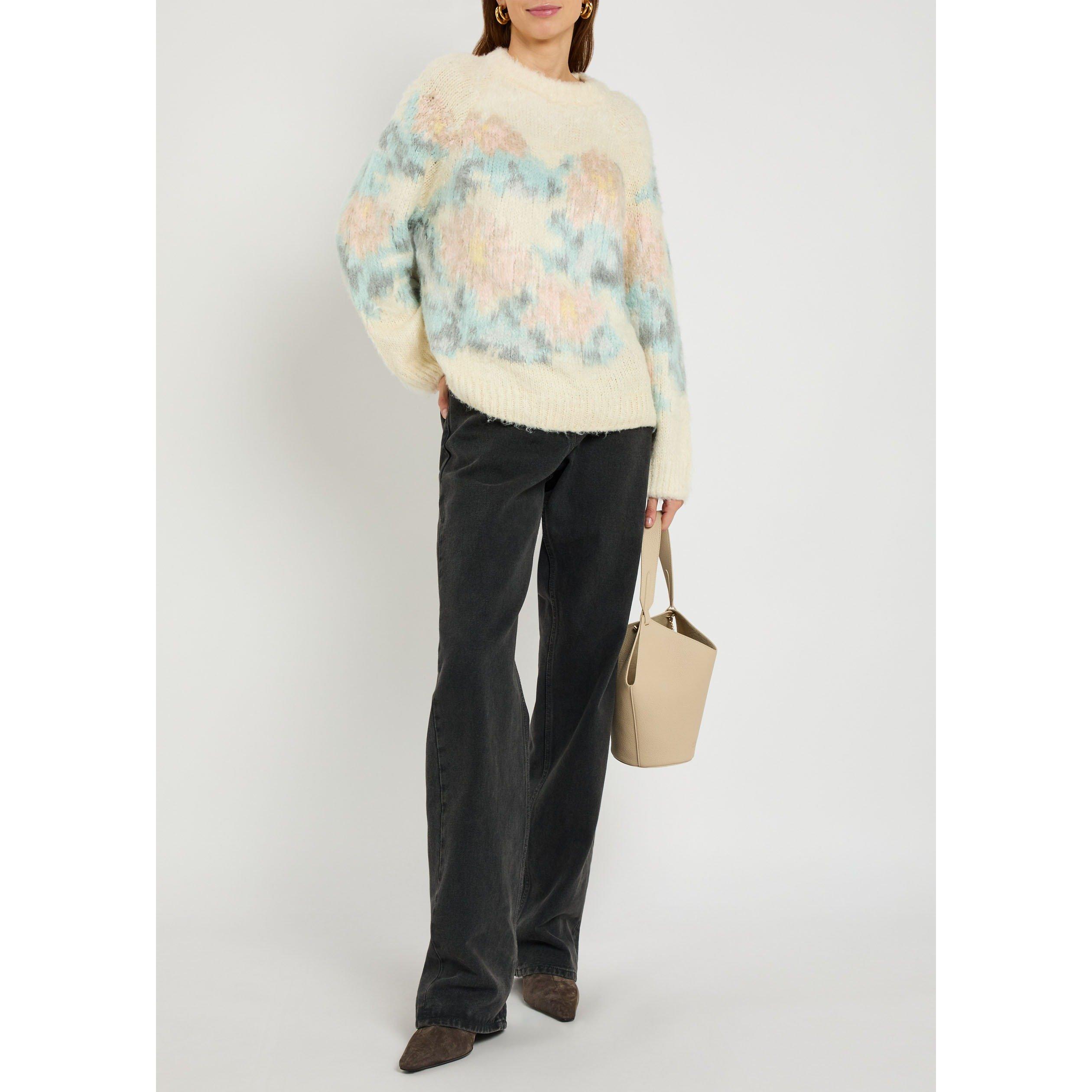 MULTICOLOURED 1 - BERNADETTE - Women's Willy Floral Silk Crew-Neck Jumper - 5
